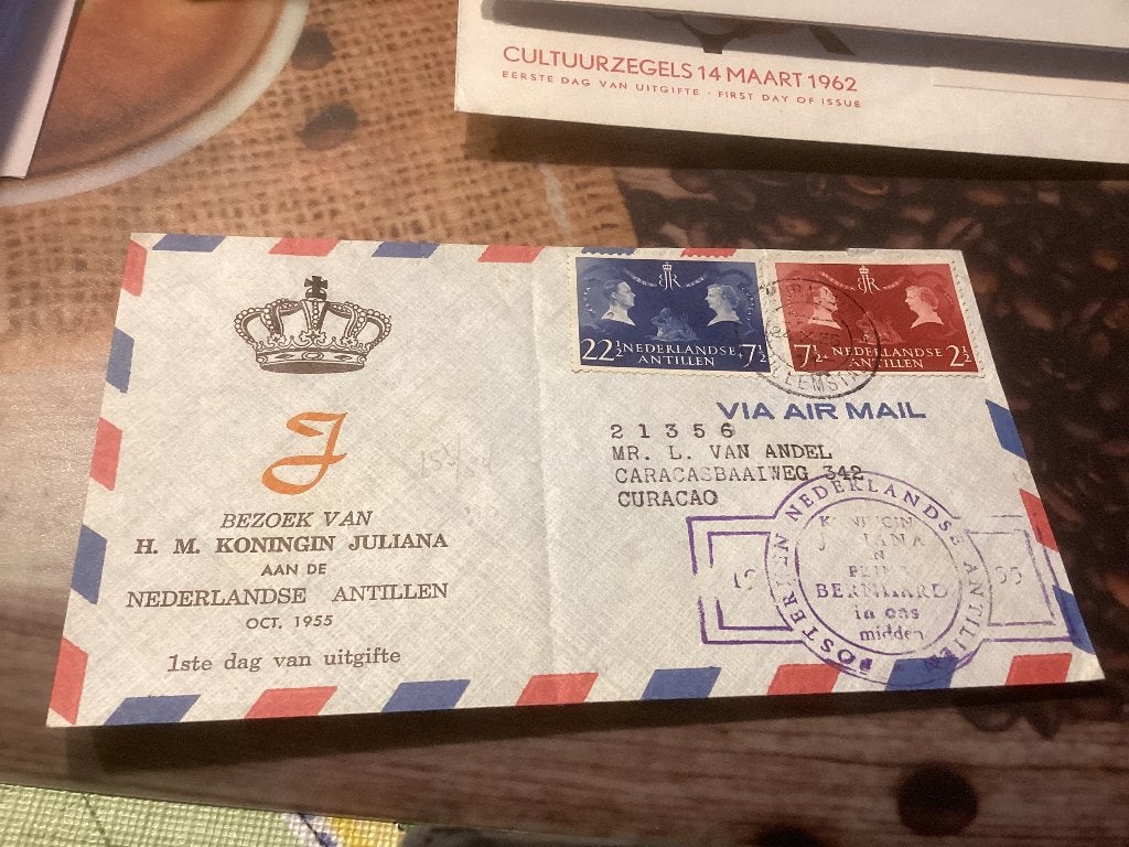 No5297 voorloper Nederlandse Antillen 24-10-1955 Heb ook Ned, Postzegels en Munten, Ophalen, Onbeschreven, Nederland