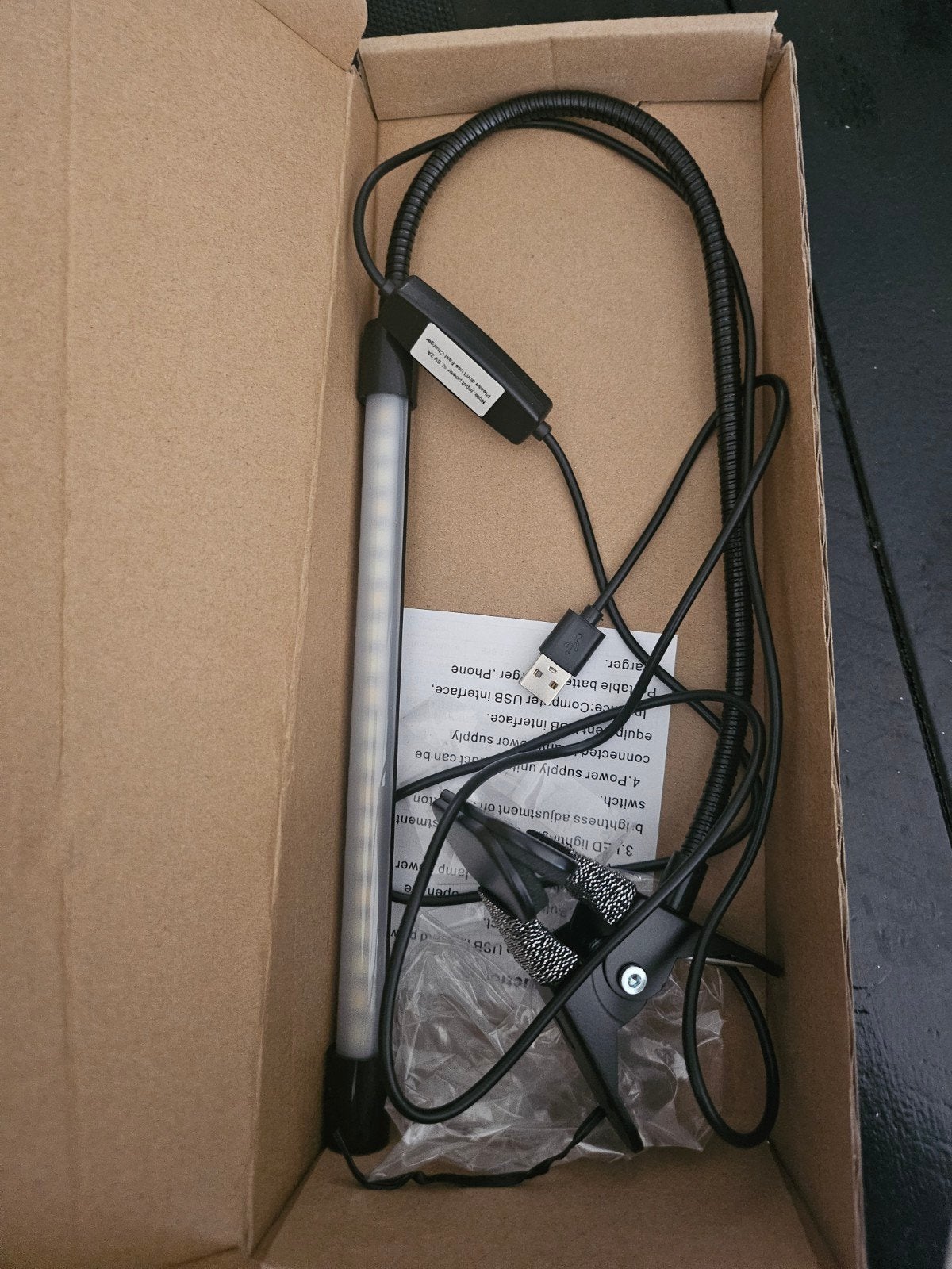 USB LED Bureaulamp met Klem en Dimfunctie, Bureaulamp, Kunststof, Overige merken, Nieuw