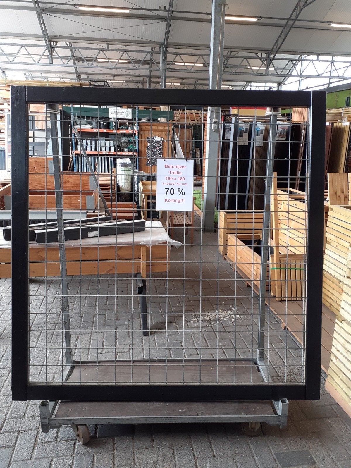 Betonijzer Trellis Zwart 180x180cm, 1 tot 2 meter, Minder dan 3 meter, Ophalen of Verzenden, Zo goed als nieuw