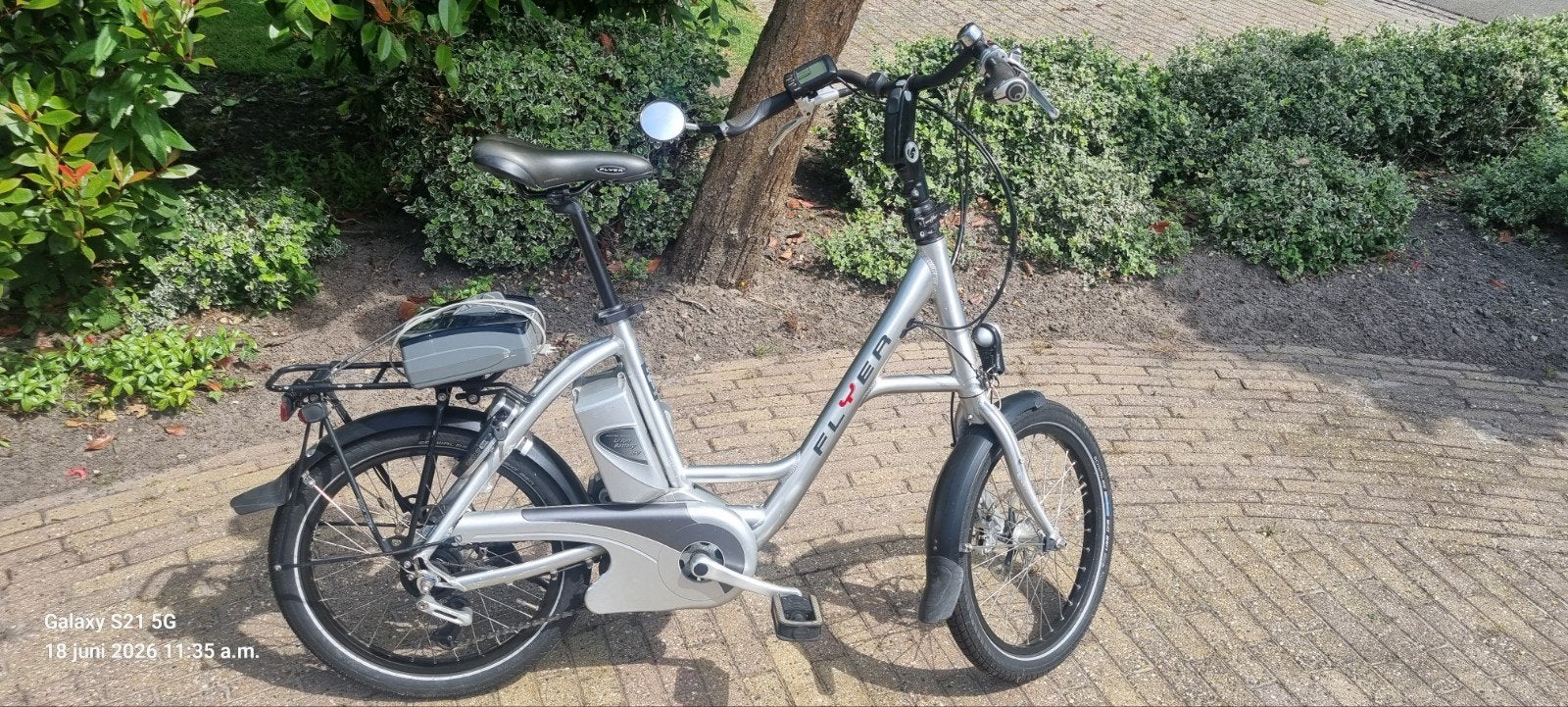 Flyer isy NKY362B2 E-bike - Compact en Krachtig, Fietsen en Brommers, Elektrische fietsen, Gebruikt, Minder dan 47 cm, 30 tot 50 km per accu