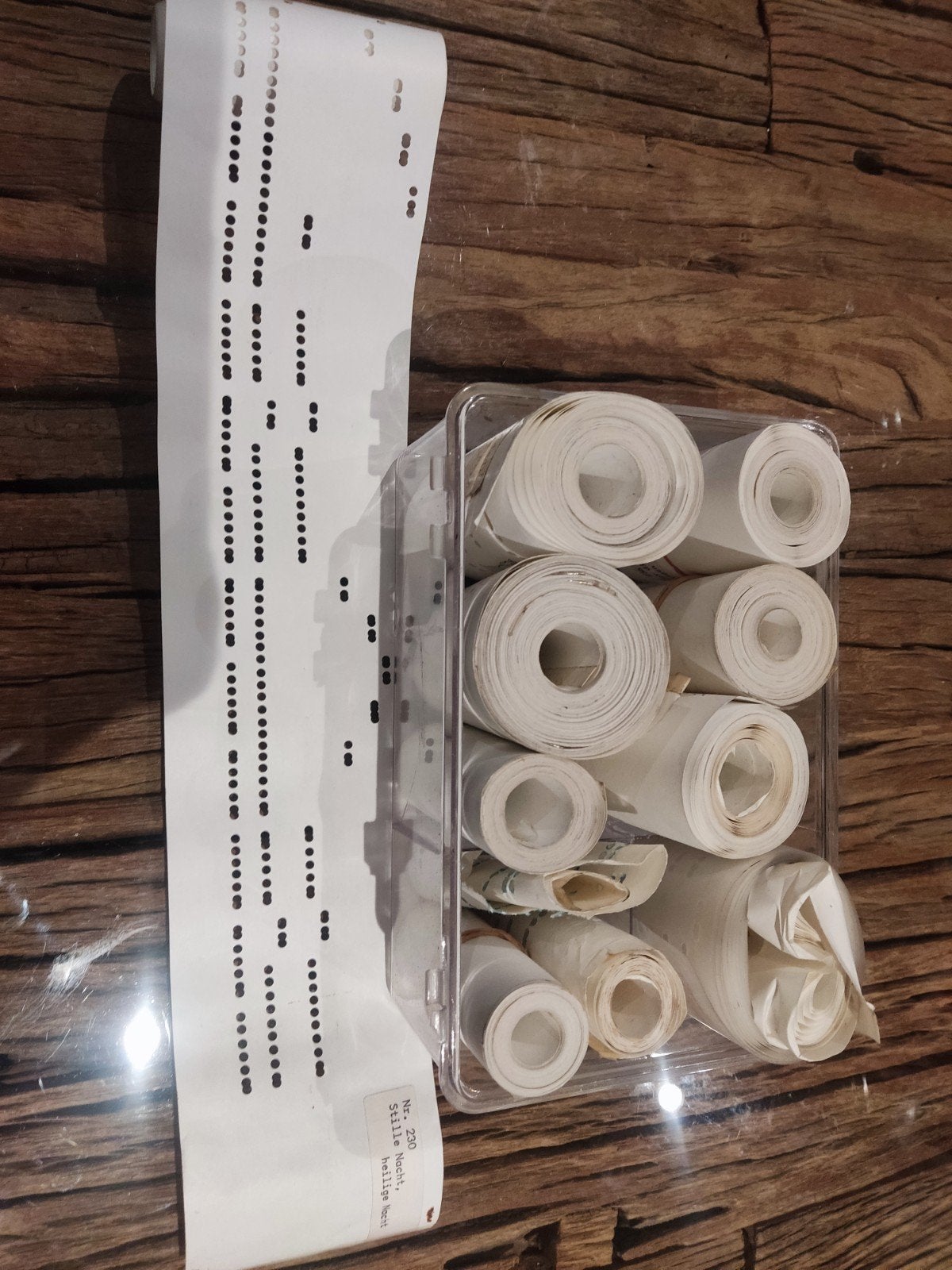 muziek schmider 16 toets, Ophalen