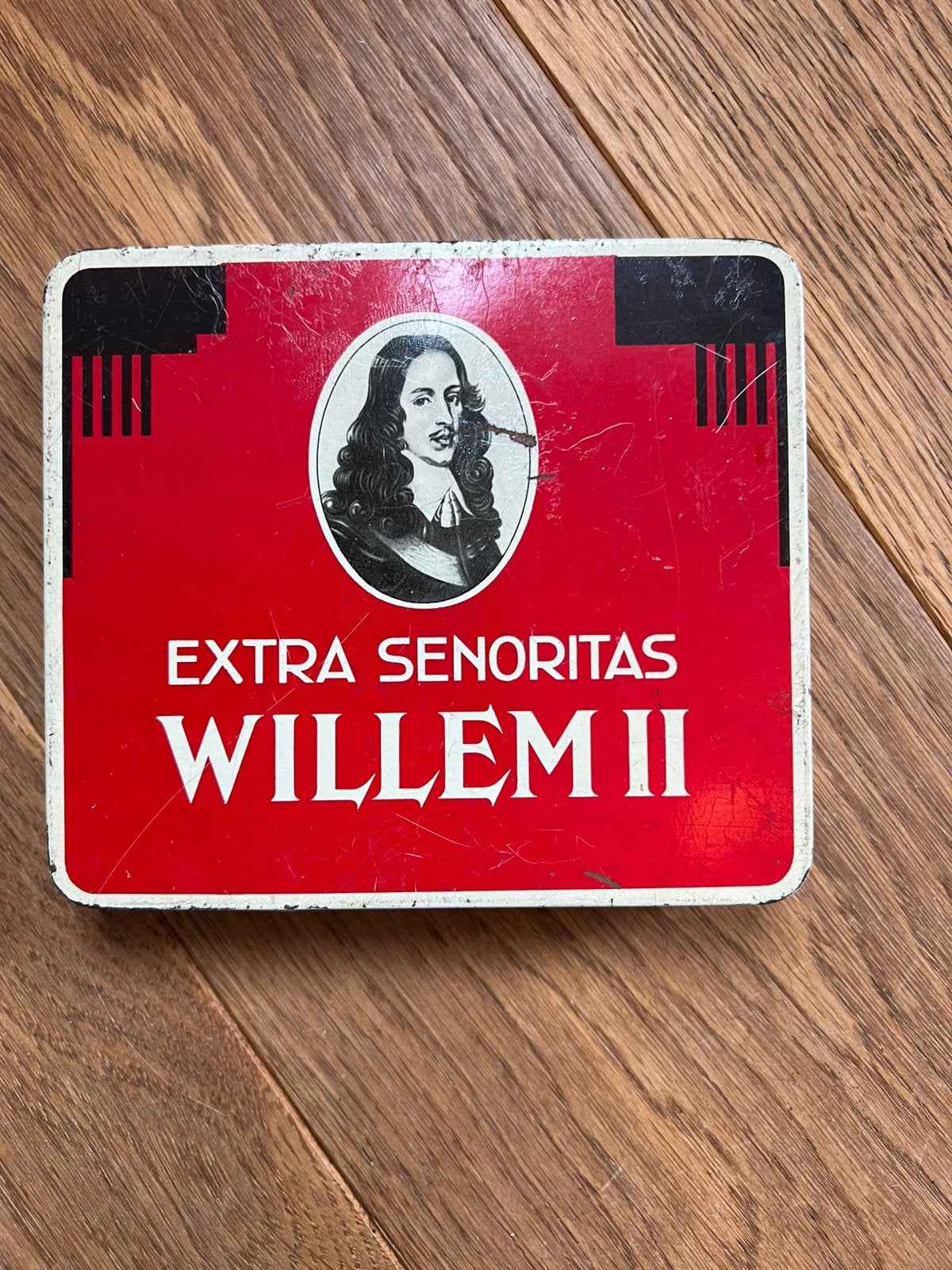 Vintage Extra Senoritas Willem II Sigarenfabrieken blik, Verzamelen, Blikken, Ophalen of Verzenden, Gebruikt, Overige