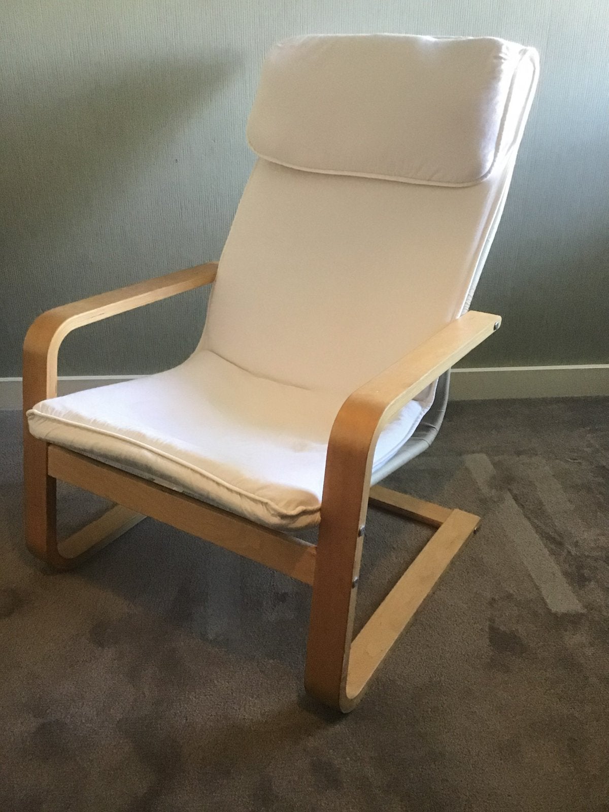 Ikea poang stoel beige, Huis en Inrichting, Ophalen, Zo goed als nieuw, 75 tot 100 cm, 50 tot 75 cm