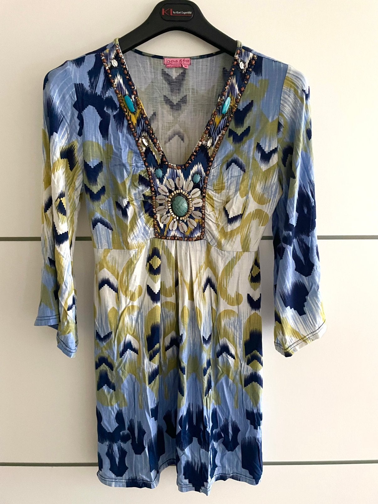 Gorgeous Ibiza boho chic tunic NEW, Verzenden, Nieuw, Maat 38/40 (M), Blauw