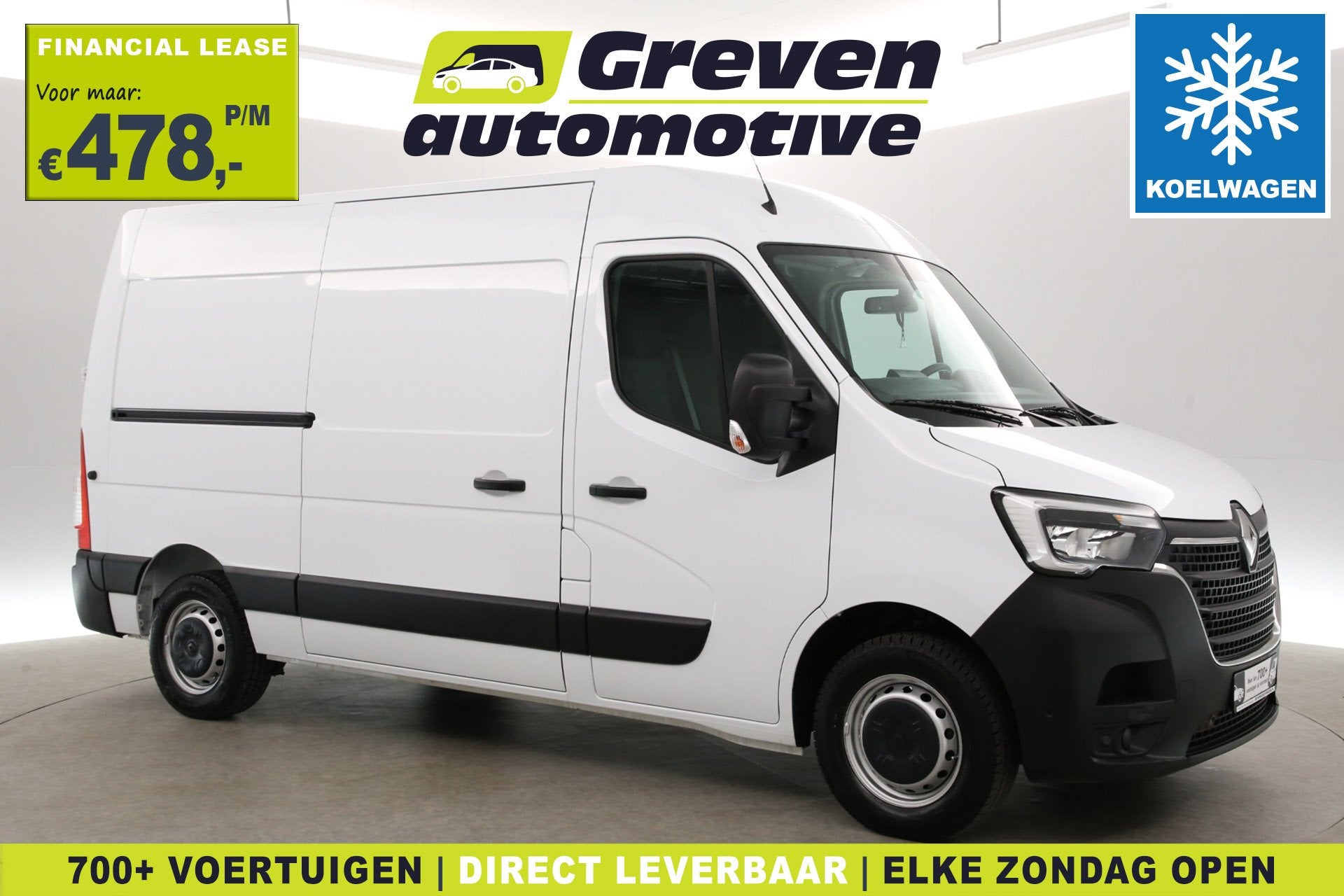 Renault Master 2.3 dCi L2H2 | Koelwagen 0° | Airco | Camera, Voorwielaandrijving, Gebruikt, Euro 6, 4 cilinders