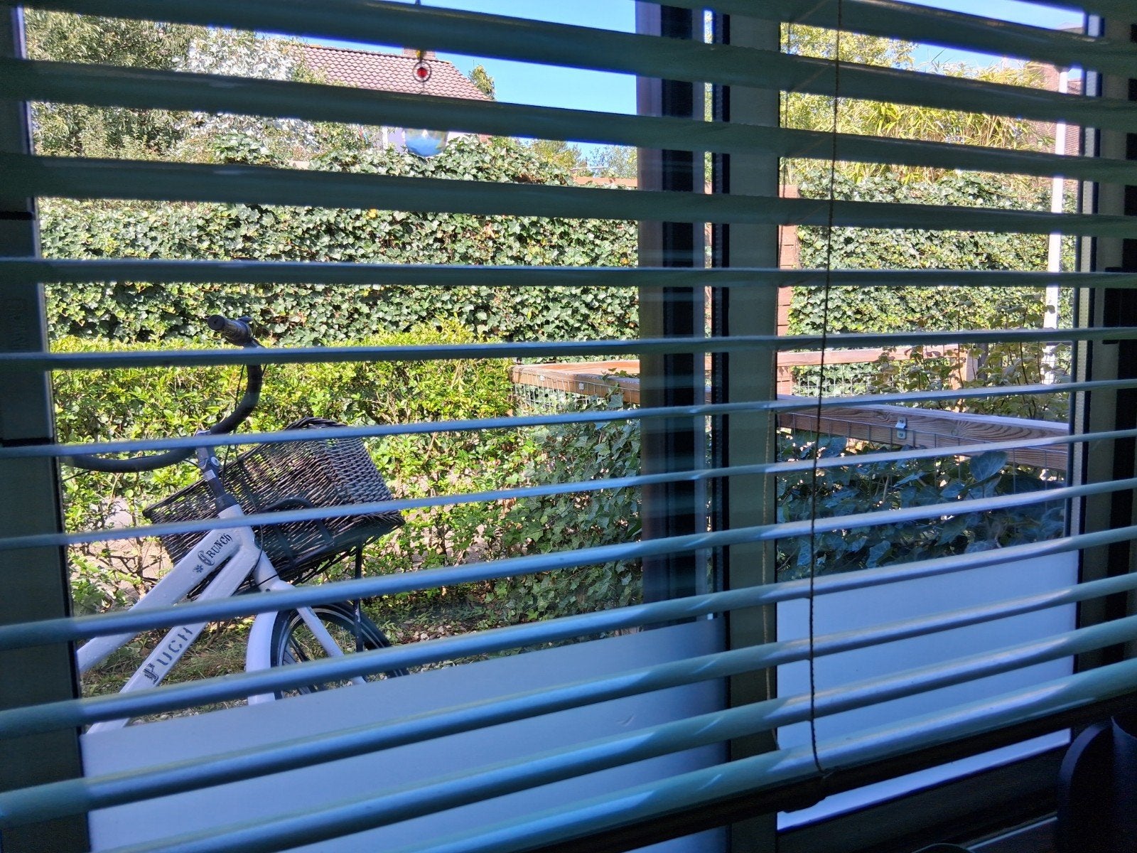 2 vintage mintgroene luxaflex, Huis en Inrichting, Luxaflex, Ophalen, Gebruikt