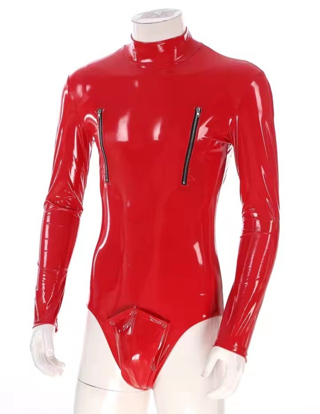 Spannende Lak Body met Ritsen en Kruis, tm XXL, Verzenden, Nieuw