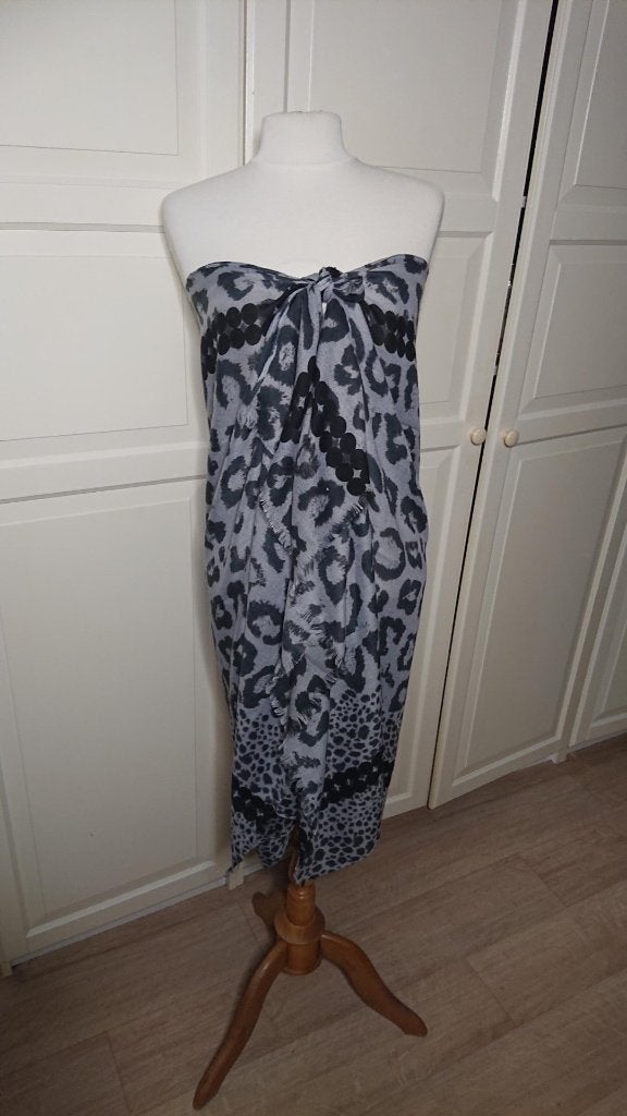 Diverse pareo sarong sauna omslagdoek extra breed, Ophalen of Verzenden, Zo goed als nieuw, Zwart, Overige typen