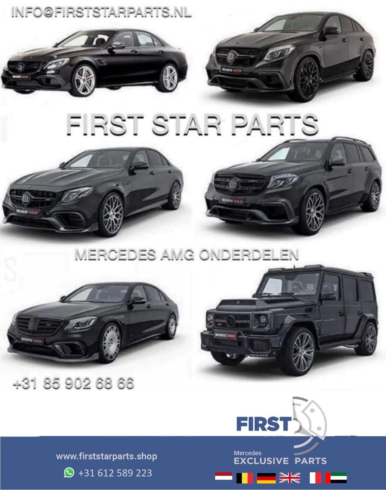 Mercedes AMG ZIJSCHERM AERO LOGO SET ZWART W176 W177 W205 W1, Gebruikt, -, Ophalen of Verzenden, -