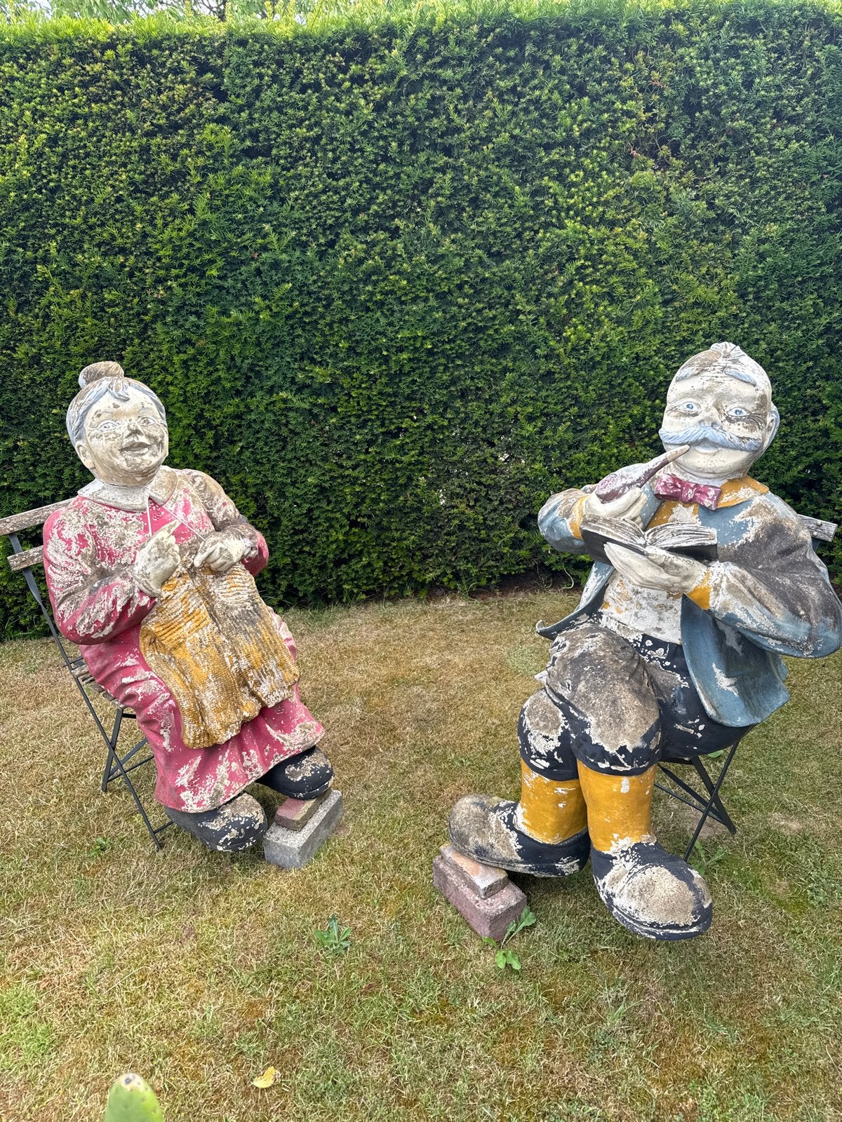 Opa en Oma Beelden voor de Tuin - Vintage Decoratie, Ophalen