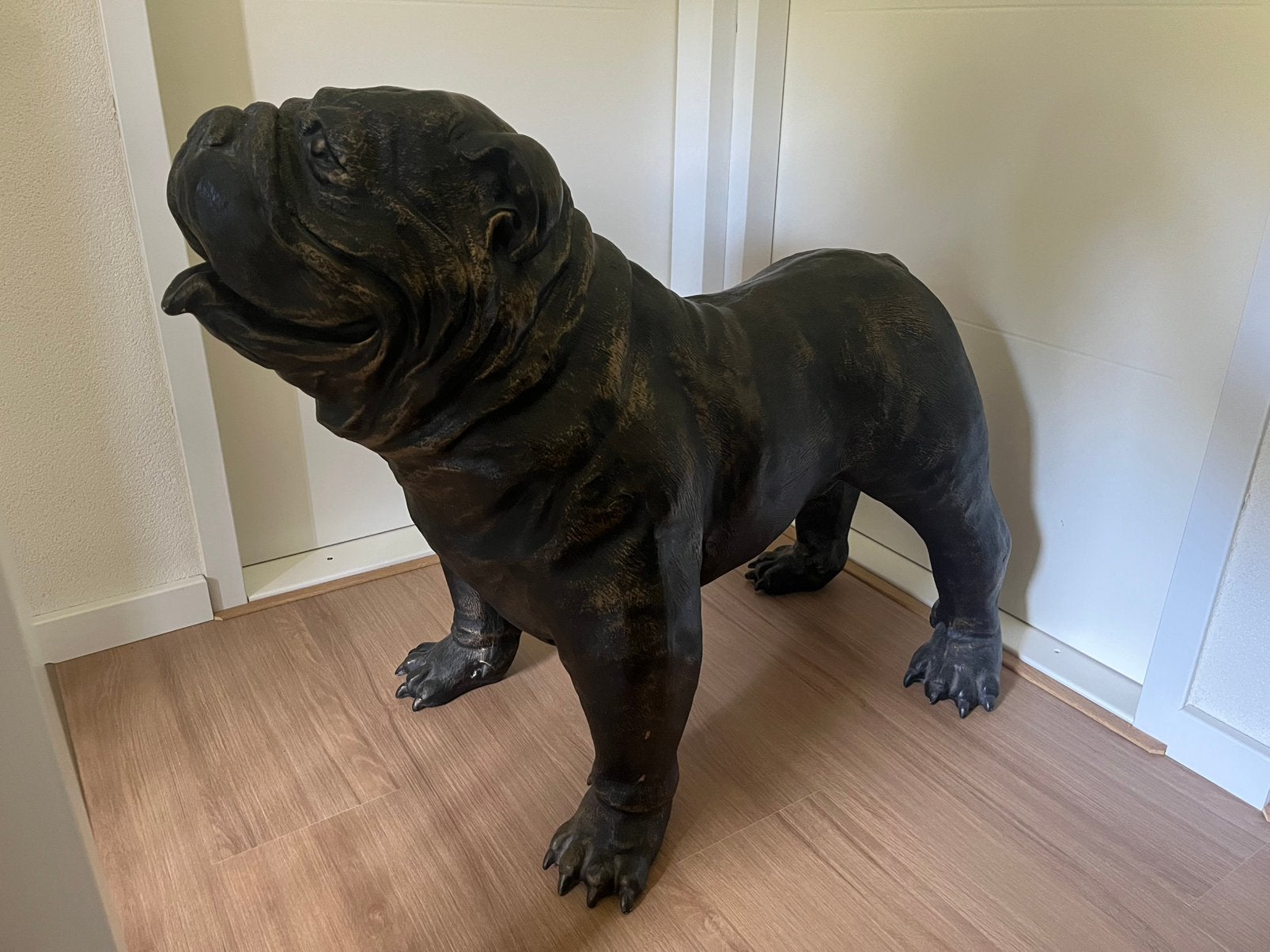 Groot beeld van een Engelse bulldog (75cm hoog), Ophalen, Zo goed als nieuw, Dier