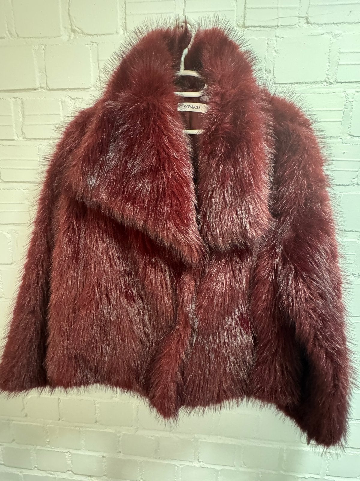 Rode bontjas Soy&Co voor carnaval/vasteloavend, Ophalen of Verzenden, Gedragen, Maat 36 (S), Carnaval