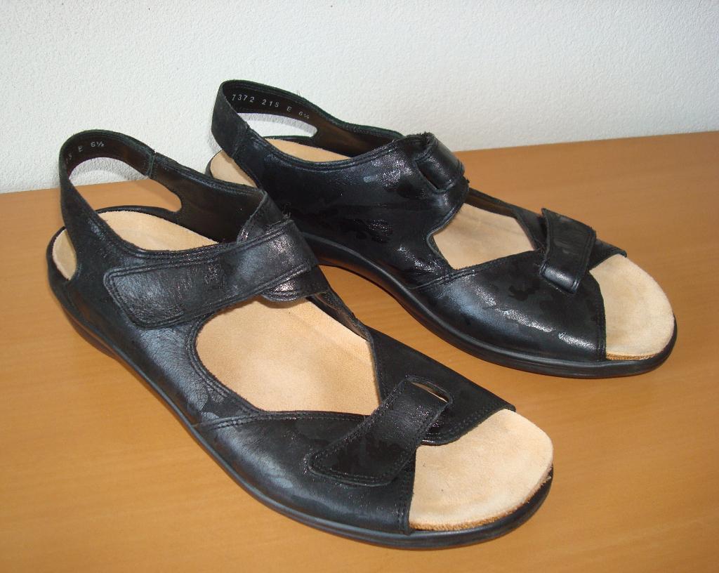 Durea sandalen breedte E maat 6,5, Durea, Verzenden, Thomas Edisonweg 1 Drunen, Zwart