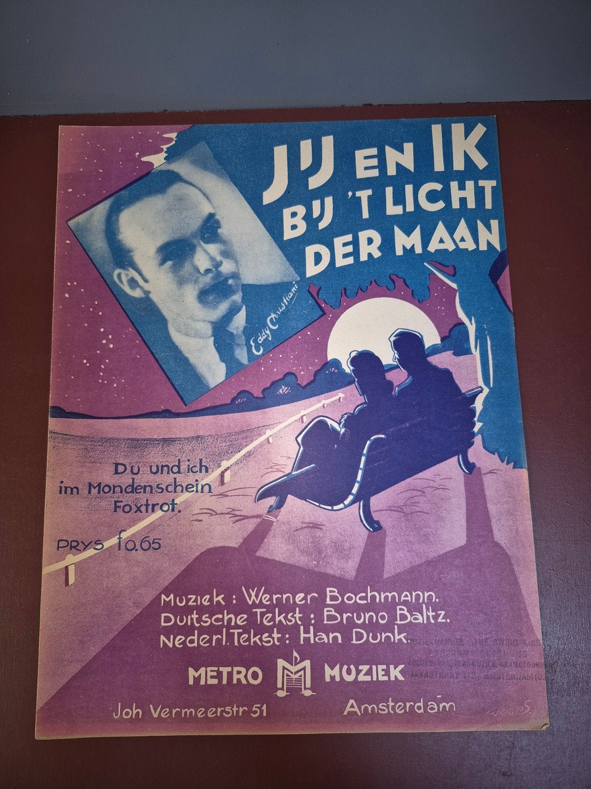 Jij en ik bij 't licht der maan - Oude bladmuziek, Ophalen of Verzenden