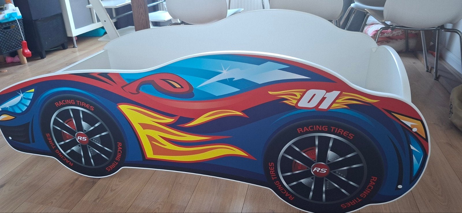 Kinderbed raceauto 150x75x55 cm met lattenbodem, Kinderen en Baby's, Kinderkamer | Bedden, Ophalen, Gebruikt, 70 tot 85 cm, 140 tot 160 cm