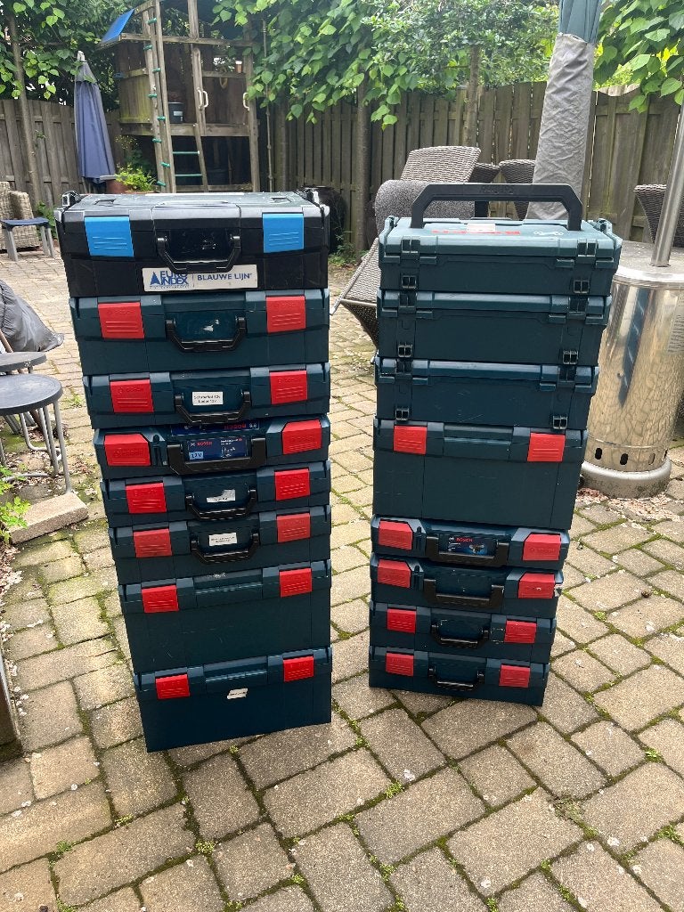 16 Sortimo L-BOXX koffertjes van Bosch, Doe-het-zelf en Verbouw, Gereedschapskisten, Ophalen, Zo goed als nieuw