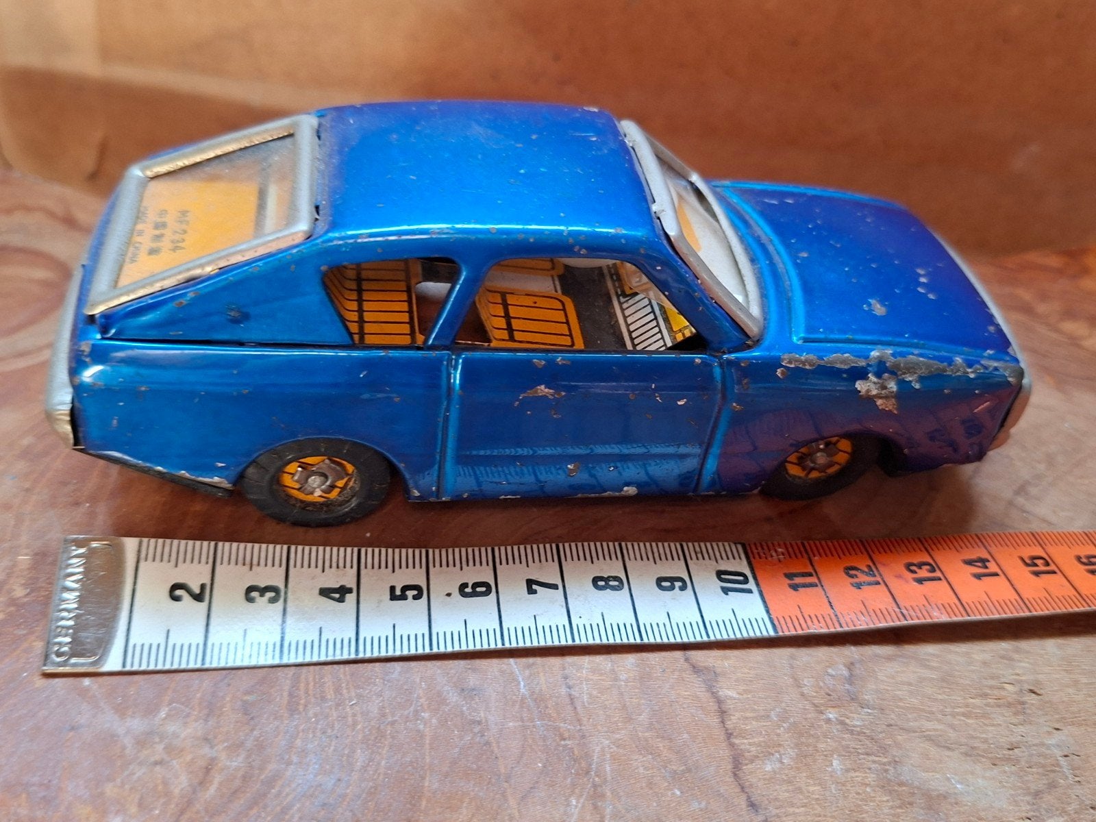 Vintage auto blauw, Ophalen of Verzenden, Gebruikt