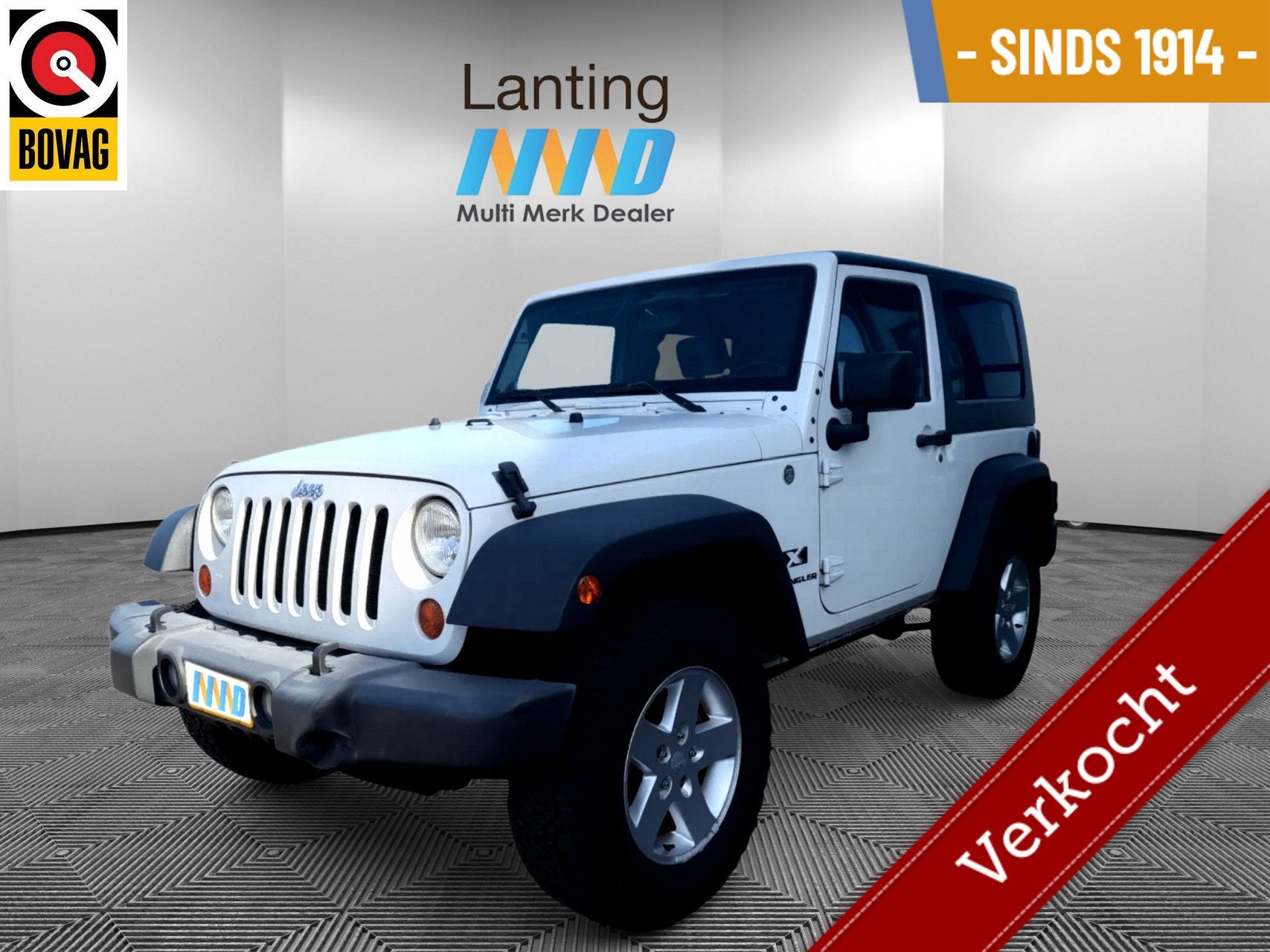 Jeep Wrangler 3.8 Sport 4X4 afneembare hardtop, Auto's, Jeep, Stof, Gebruikt, Zwart, Wit