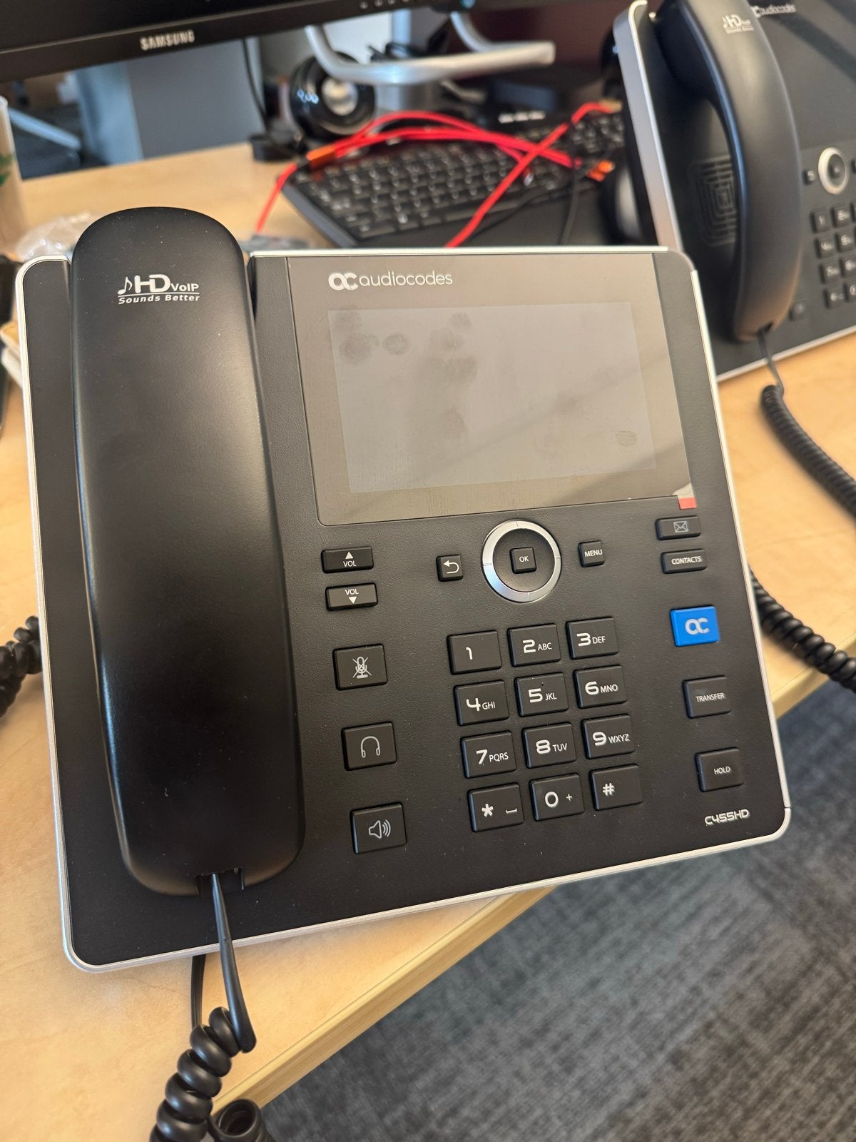Audiocodes C455HD IP-telefoon - Zo goed als nieuw, Telecommunicatie, Ophalen, Zo goed als nieuw