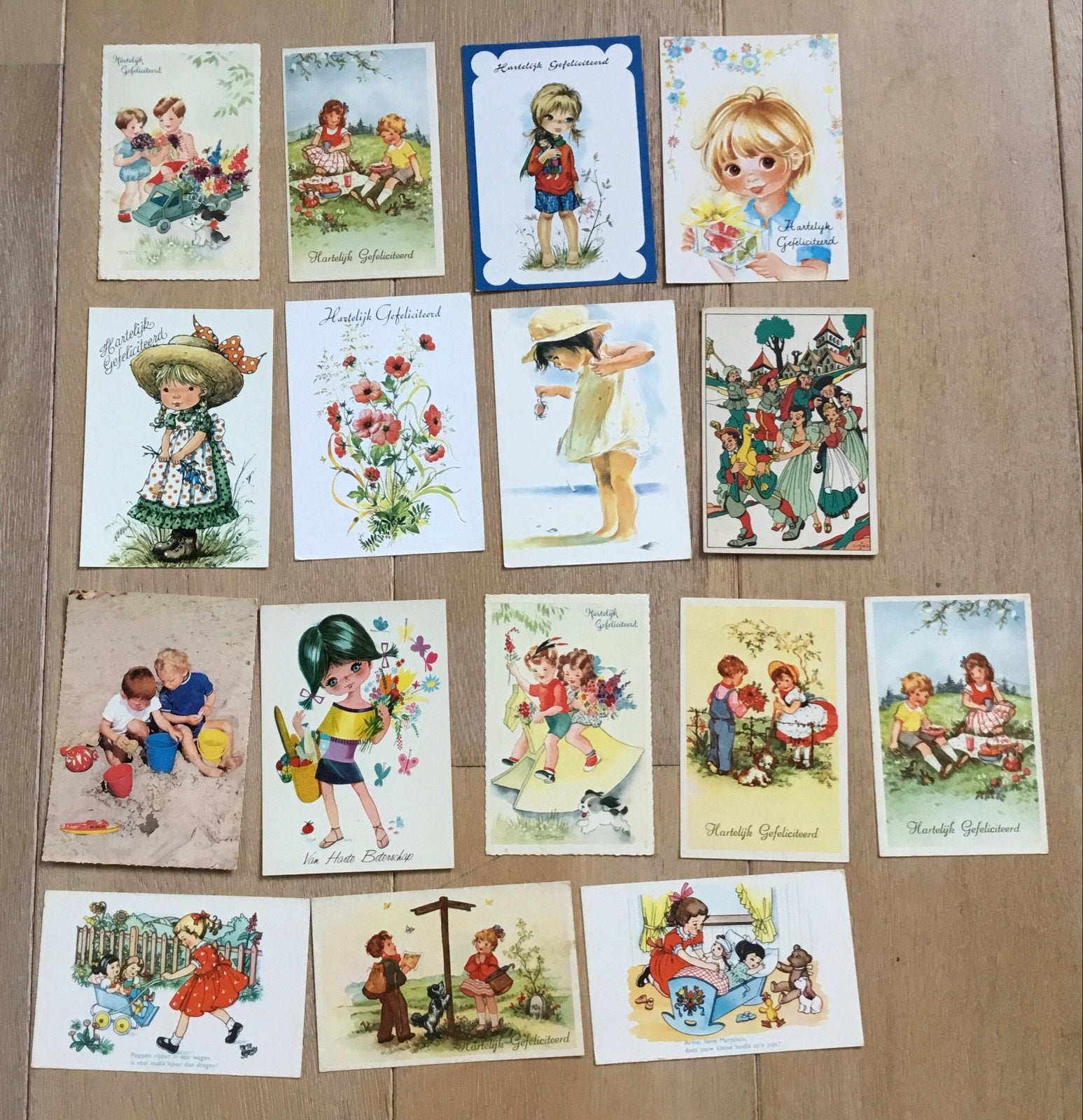 Vintage Ansichtkaarten Kinderen - Diverse Motieven, Ophalen, 1940 tot 1960, Gelopen