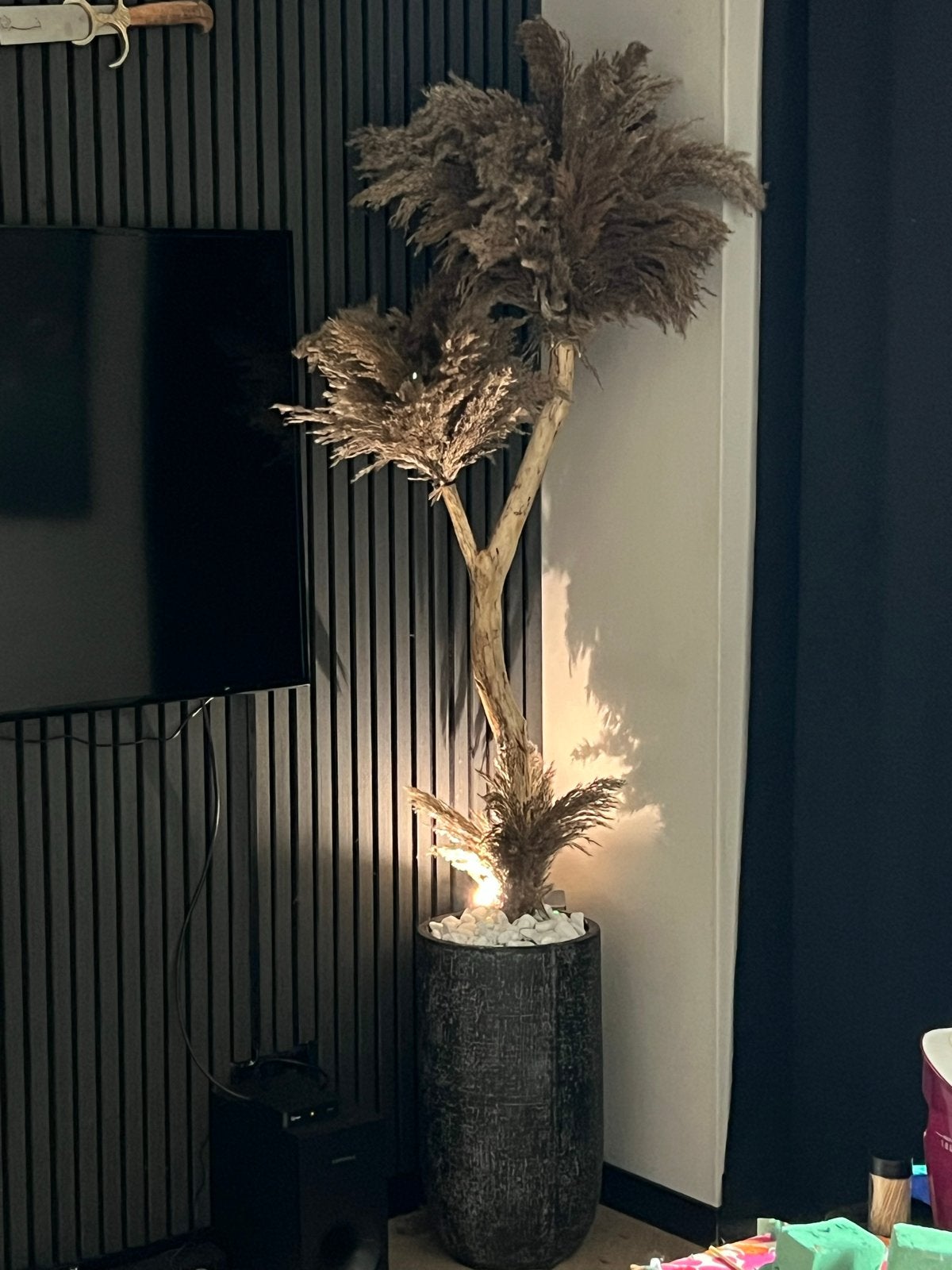 Exclusief pampasgras boom decoratie, Binnen, Kunstplant, Nieuw, Ophalen of Verzenden