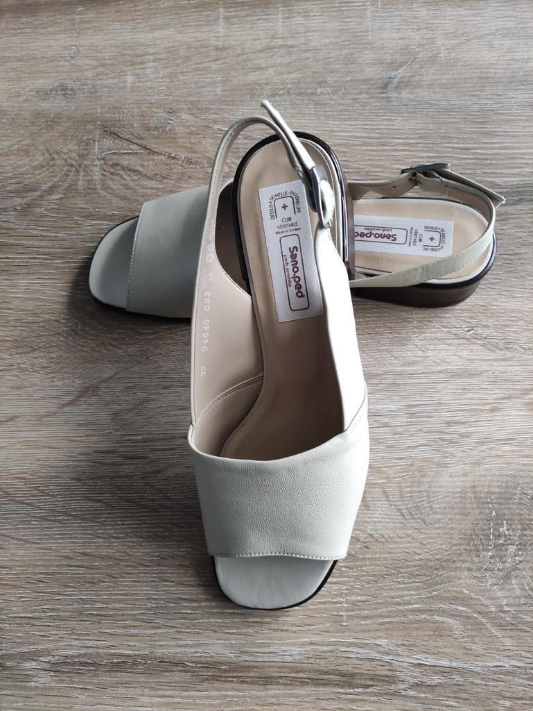 Sano-ped Leren Sensible Sandalen -  gevoelige voeten Maat 39, Beige, Nieuw, Sano-ped, Sandalen of Muiltjes