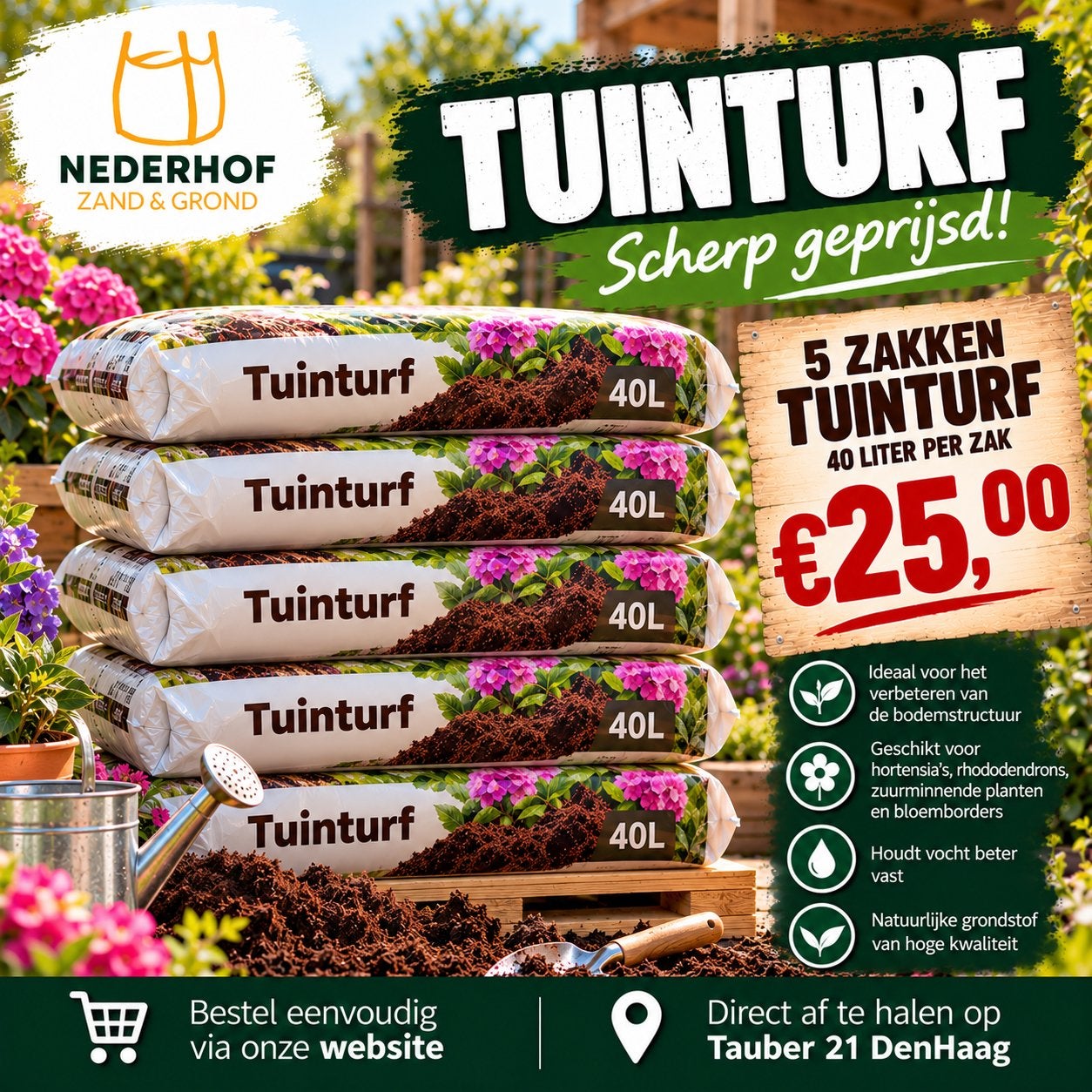Tuingrond, Ophalen, Tuinaarde
