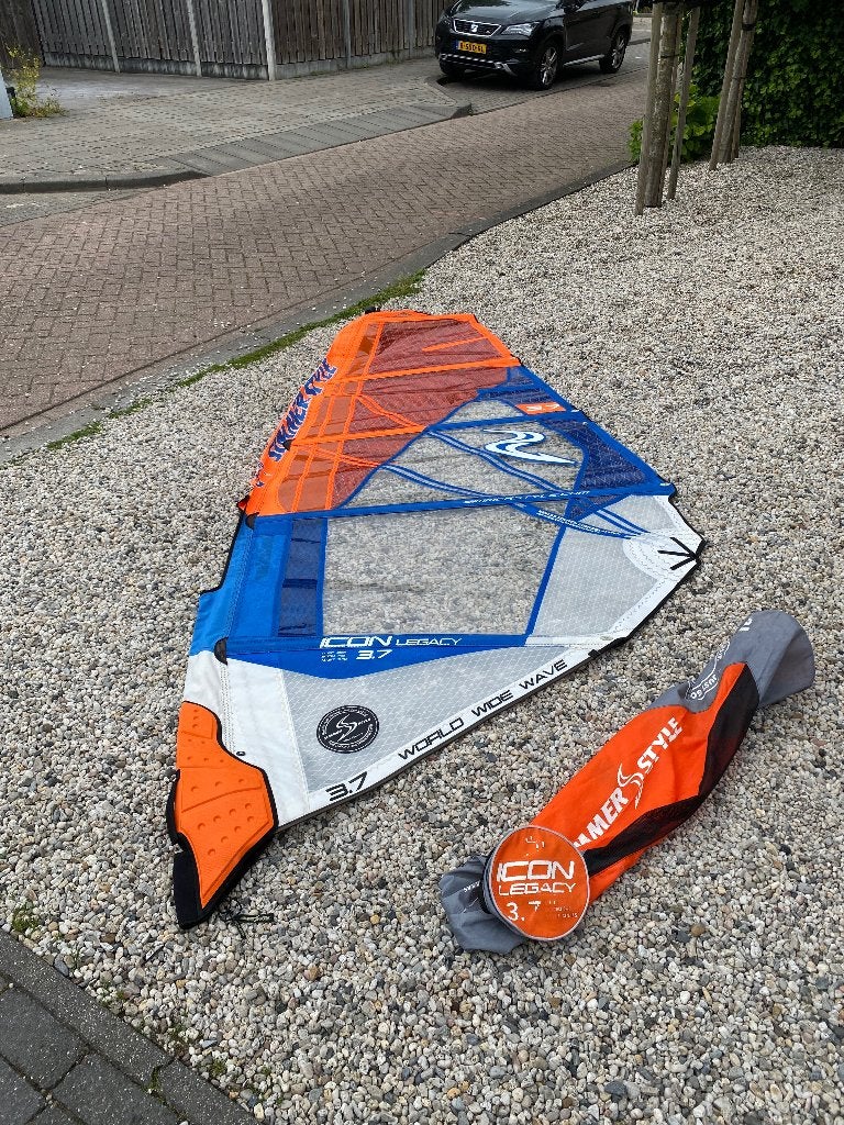 Windsurfen, Watersport en Boten, Windsurfen, Ophalen, 3.5 tot 5 m², Zeil, Gebruikt