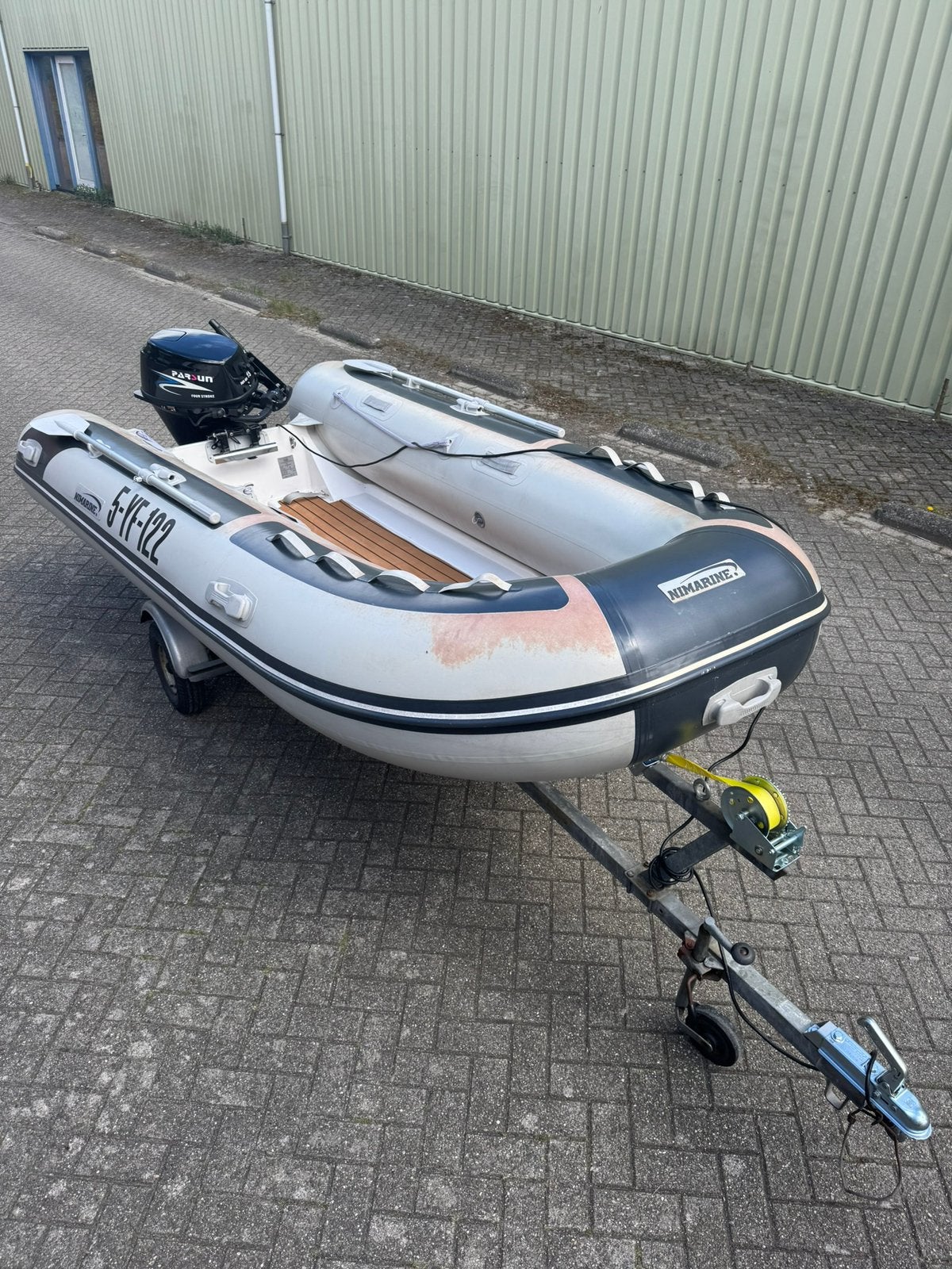 Nette Nimarine mx350 rib met 15pk 4 takt en knappe trailer, Zo goed als nieuw, 2 m, 3 m, Nimarine