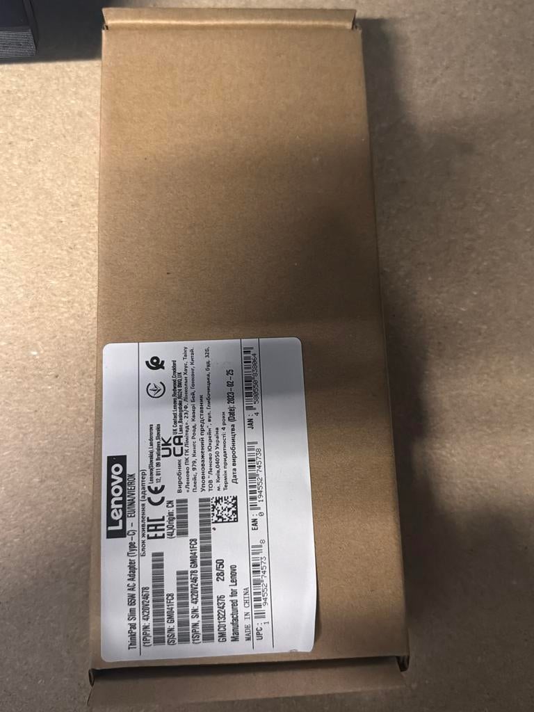 Lenovo ThinkPad Slim 65W AC Adapter (Type-C), Computers en Software, Laptop-opladers, Ophalen of Verzenden, Nieuw