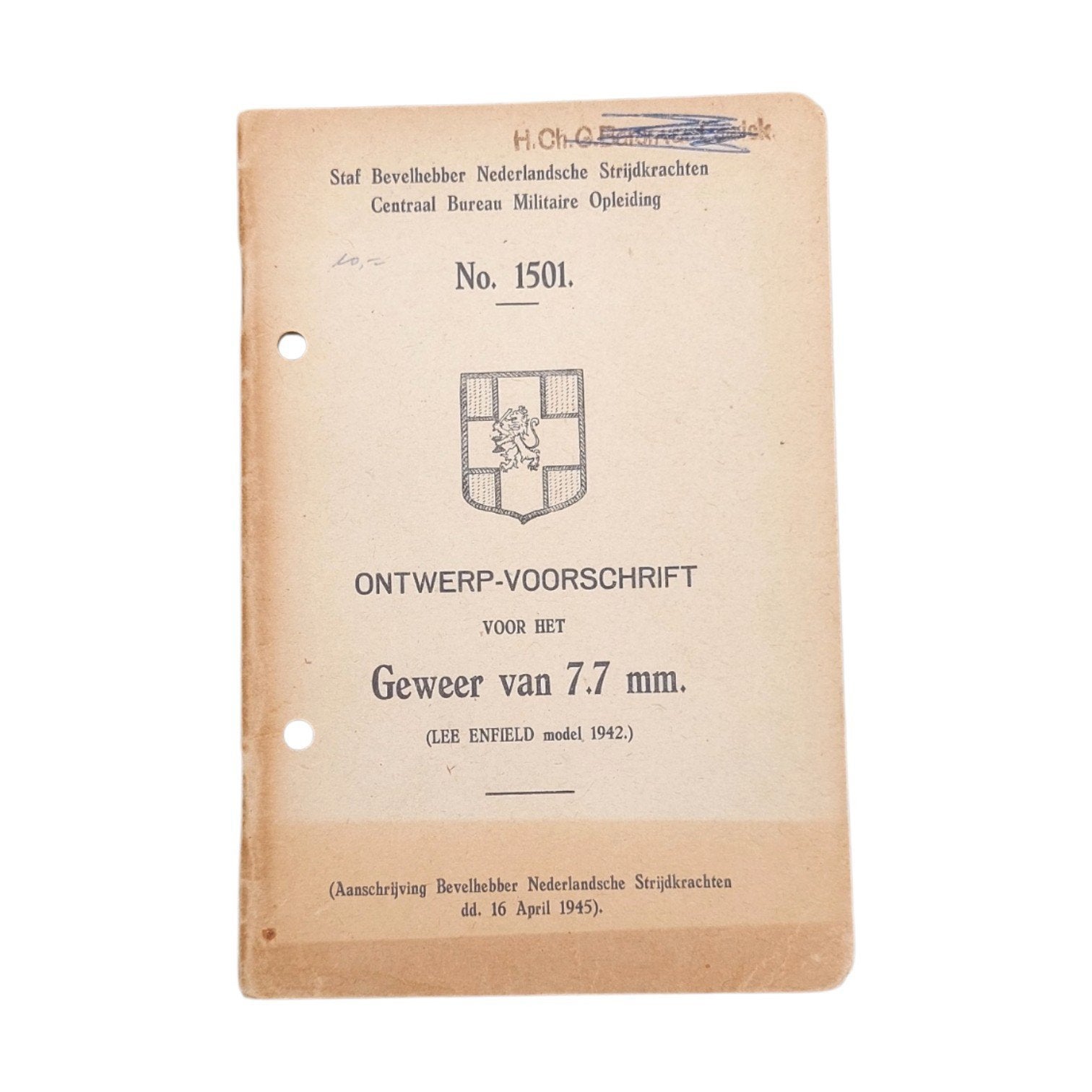 Nederlands Voorschrift Lee Enfield (1945), Ophalen of Verzenden, Landmacht, Nederland, Boek of Tijdschrift