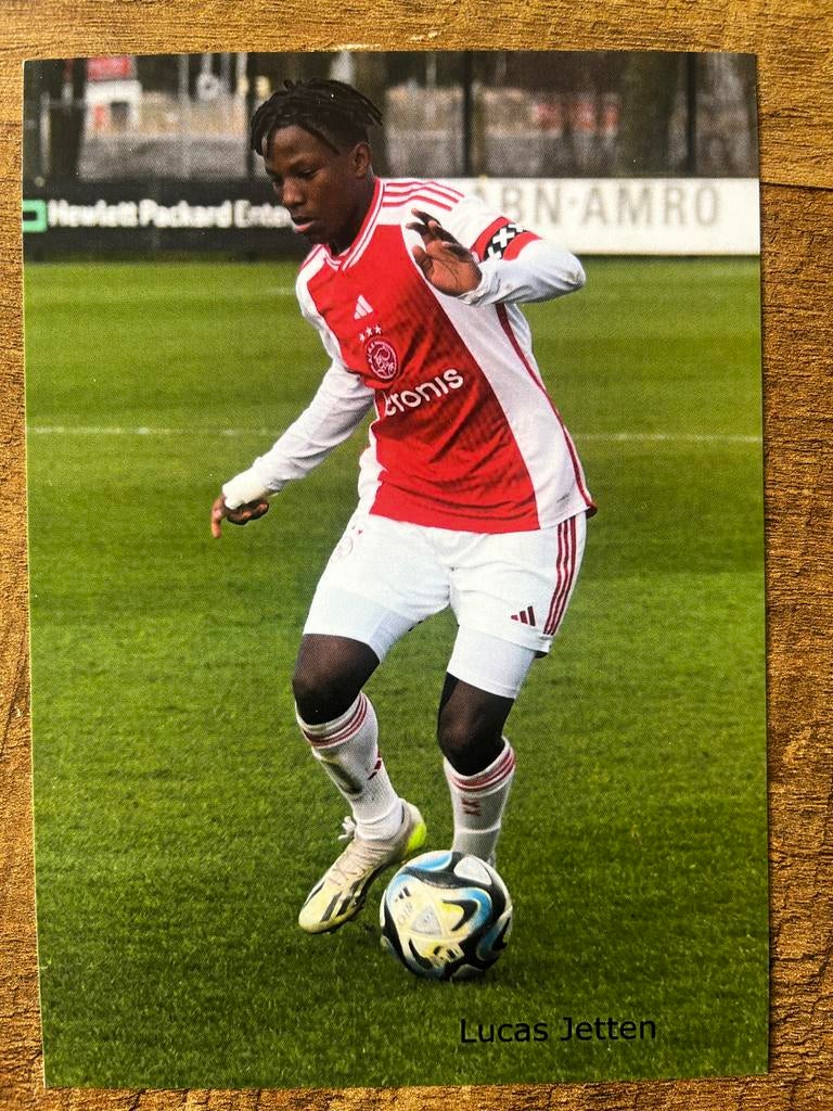 Zeldzame Lucas Jetten Jong Ajax Spelerskaart, Ophalen of Verzenden, Zo goed als nieuw, Ajax, Spelerskaart