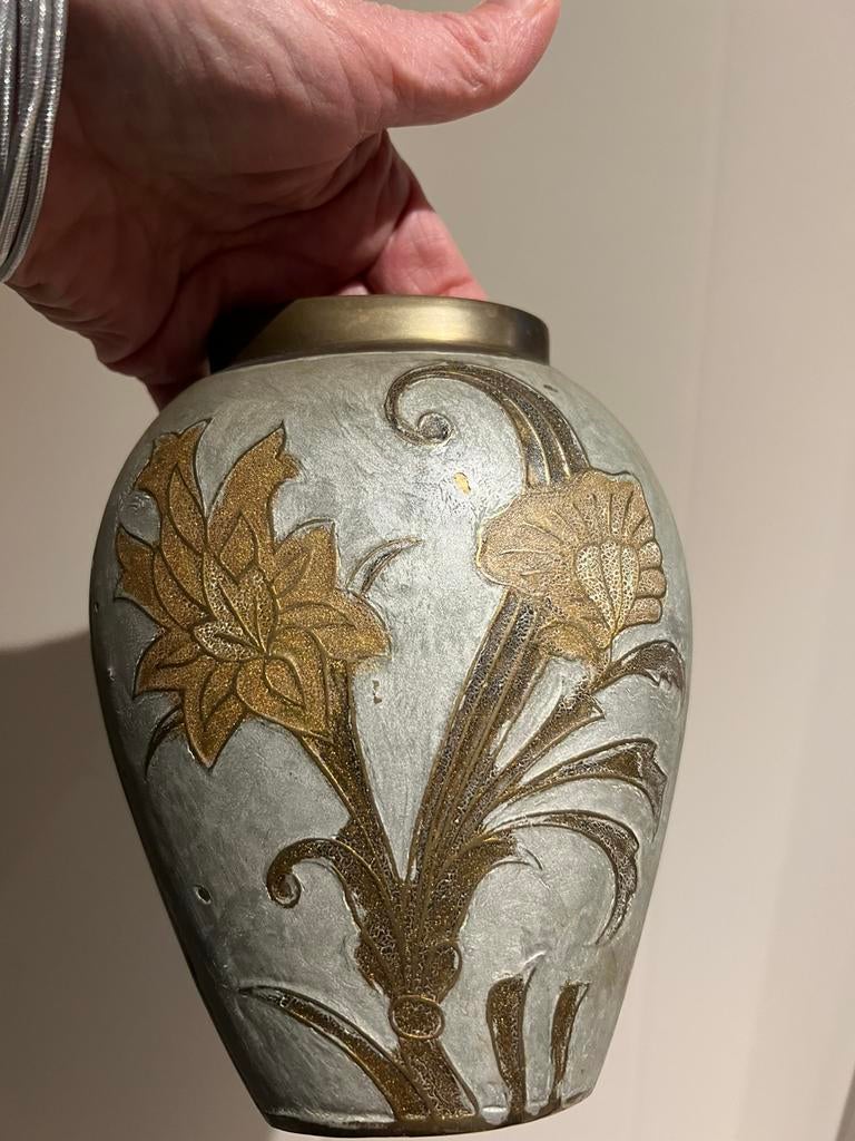 Koperen vaasje, Antiek en Kunst, Ophalen of Verzenden