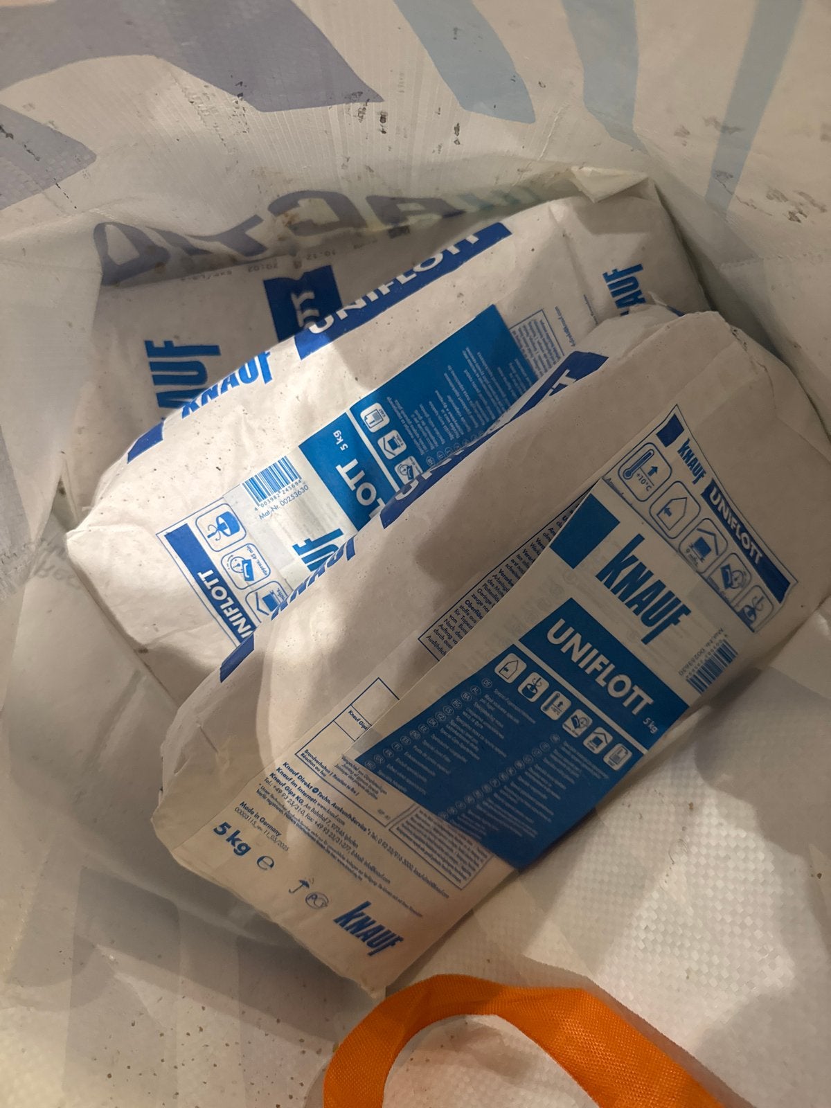 3x 5 kg Knauf Uniflott voegenvuller, Ophalen, Nieuw