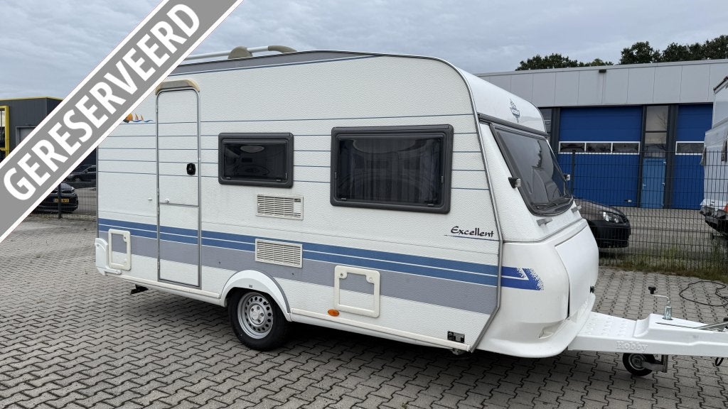 Hobby De Luxe 400 SB bouwjaar 2000 met voortent, Hobby, Bedrijf, 750 - 1000 kg, 4 tot 5 meter