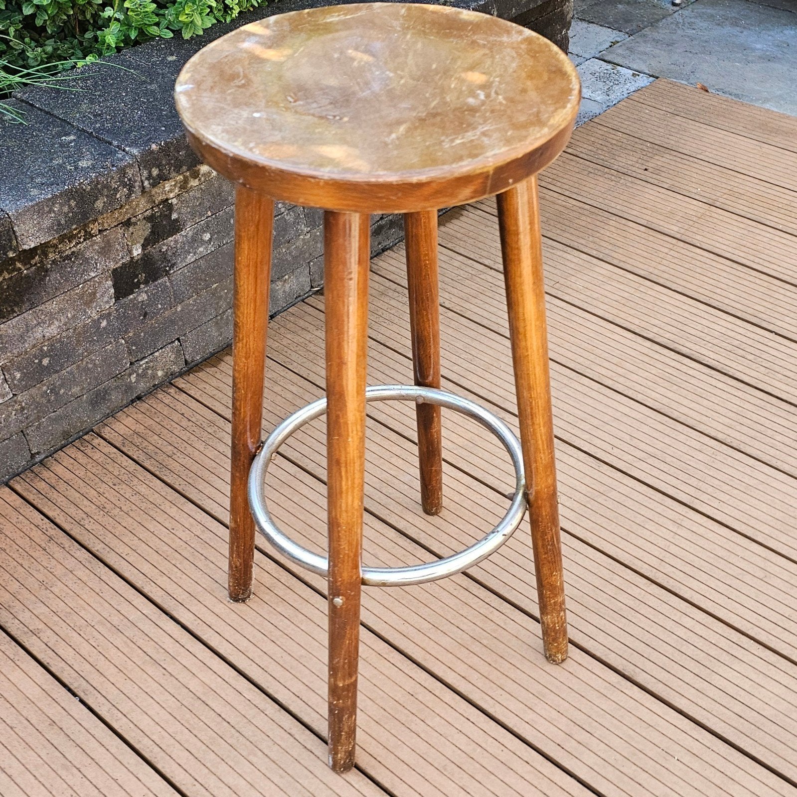 barkruk hout, Ophalen, Gebruikt, 60 tot 90 cm, 1 kruk