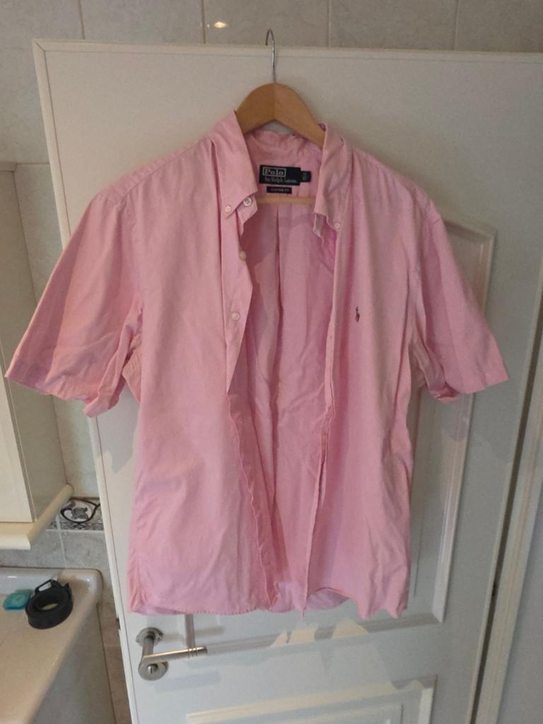 Polo Ralph Lauren overhemd maat 43 roze Custom Fit, Ophalen of Verzenden, Polo Ralph Lauren, Roze, Gedragen