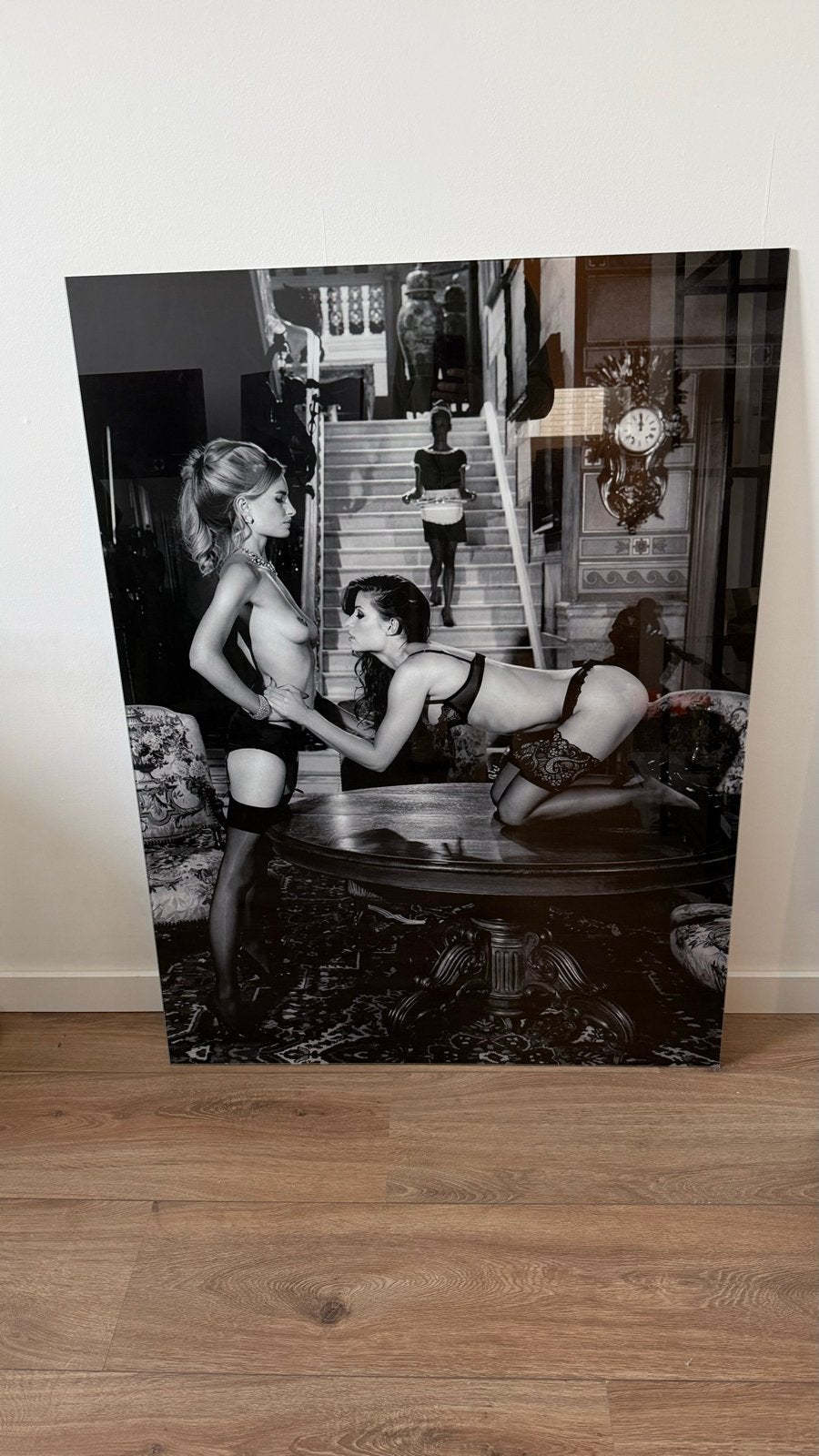 Glasschilderij "La Comtesse" - Frank De Mulder (120x90cm), Antiek en Kunst, Ophalen, Foto, Fotografie, Achter glas