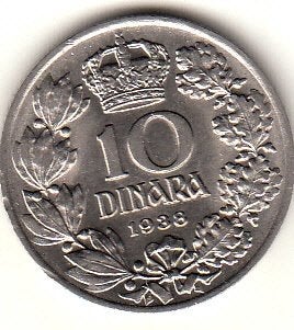 Joegoslavië Peter II - 10 Dinar 1938 P/UNC - KM#22, Ophalen of Verzenden, Joegoslavië