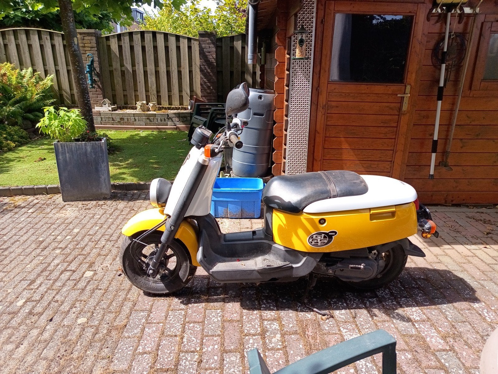 Yamaha Giggle scooter SA35 - Geel/Wit, Ophalen, Gebruikt, Benzine, Yamaha