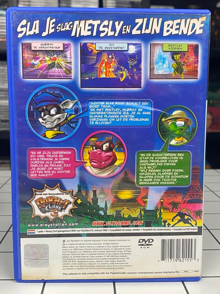 Sly 2 Band of Thieves - PS2 PlayStation 2 Game - CIB, Avontuur en Actie, Gebruikt, Sucker Punch, Sony Computer Entertainment, Ophalen of Verzenden