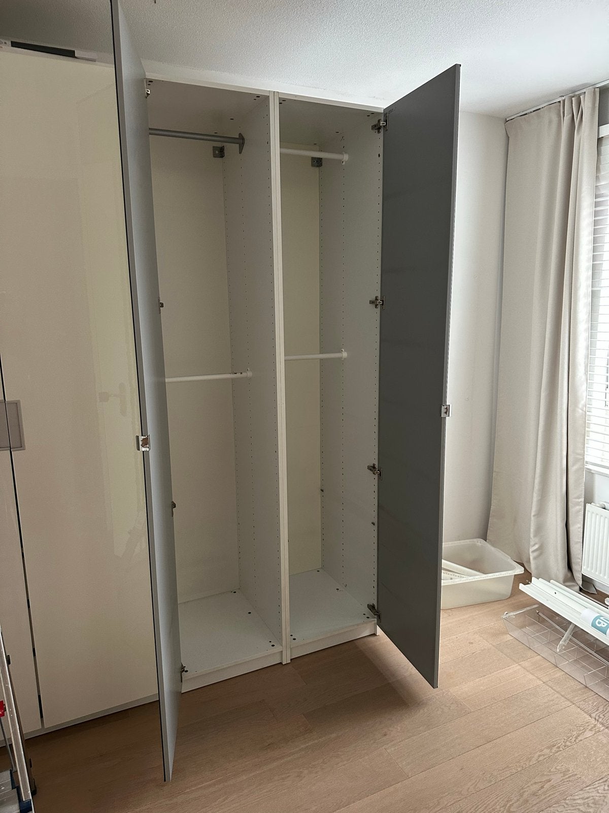 2 Pax kasten  236 x 50 x 58 met spiegeldeuren, Huis en Inrichting, Kasten | Kledingkasten, Ophalen, Gebruikt, 200 cm of meer, 50 tot 100 cm