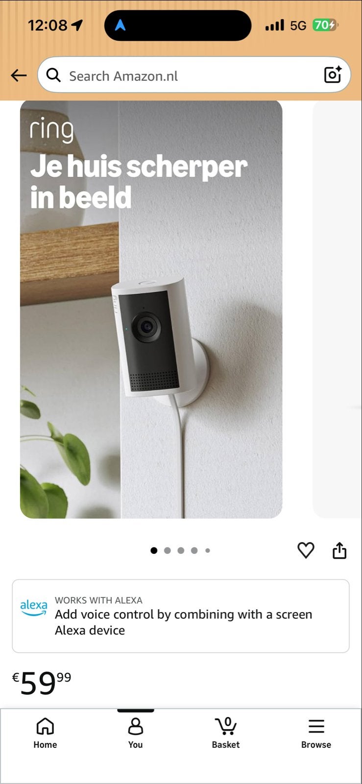 Nieuwste Ring Indoor Camera - Verzegeld in doos, Ophalen of Verzenden, Nieuw, Binnencamera