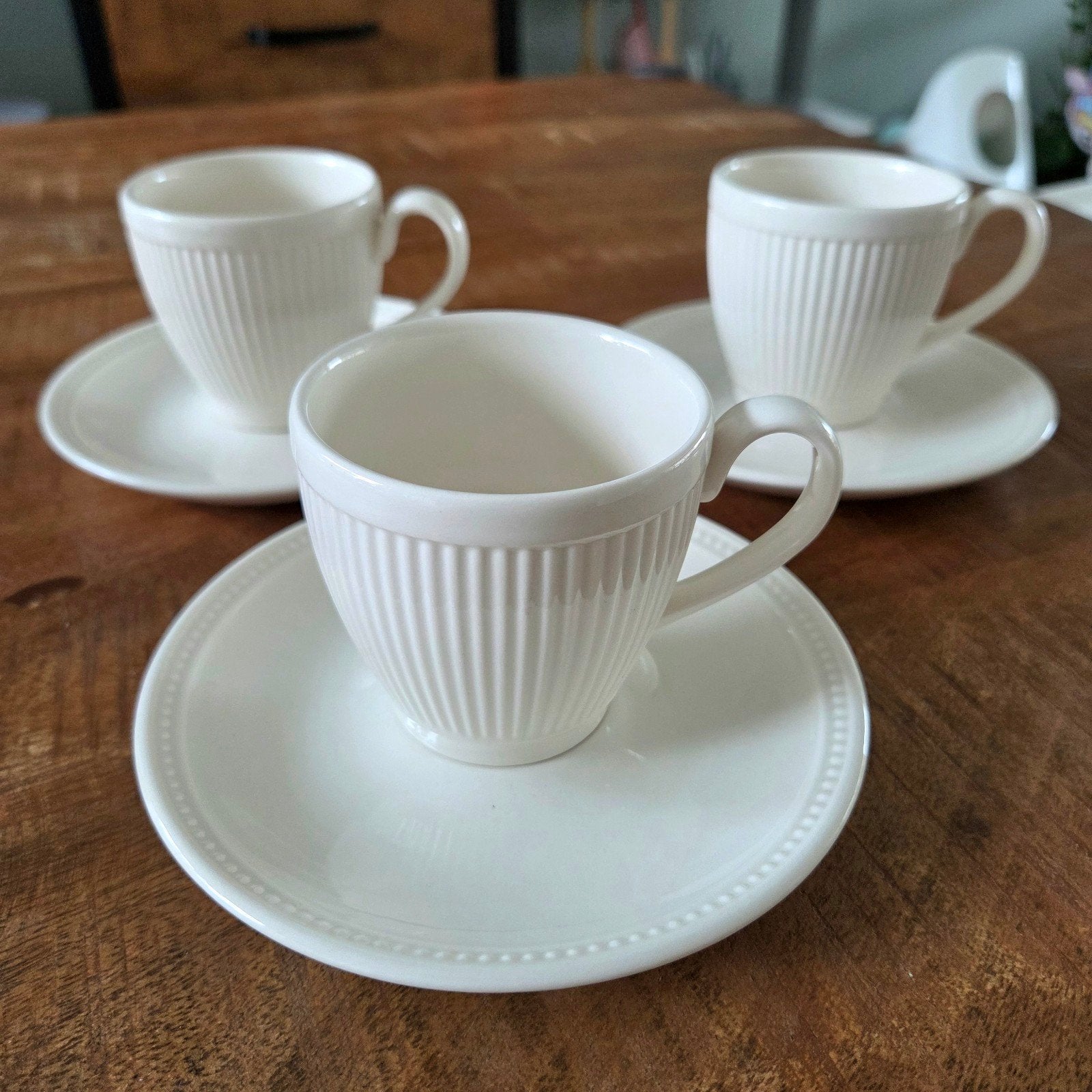 3x Wedgwood Windsor kop en schotel – Made in England, Huis en Inrichting, Keuken | Servies, Ophalen of Verzenden, Zo goed als nieuw