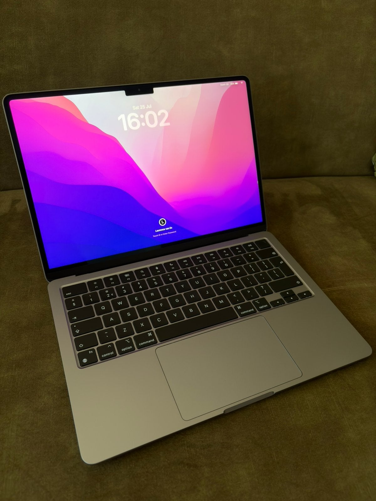 MacBook Air M2 2022 8GB/256GB  |  NIEUWSTAAT (71 laadcycli), Ophalen, 256 GB, Qwerty, 8 GB