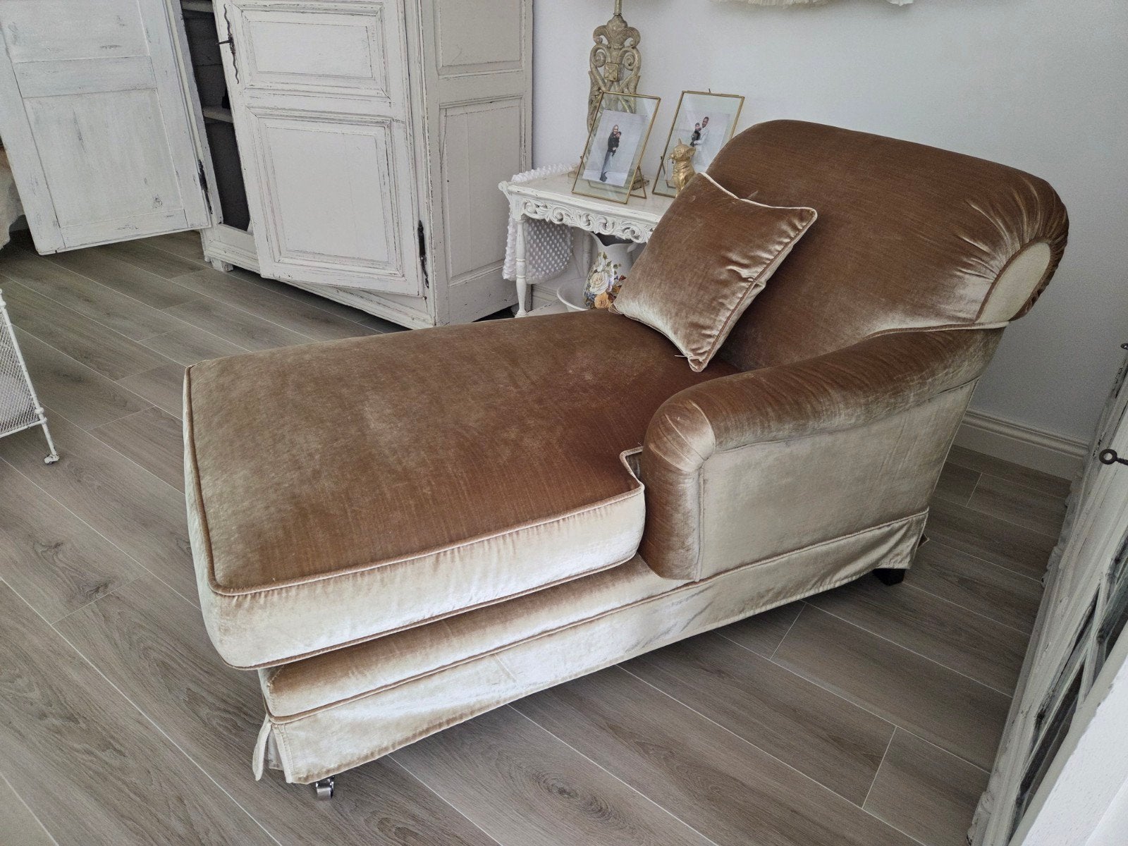 chaise longue rofra bank velvet vleug riviera maison PTMD, Huis en Inrichting, Ophalen of Verzenden, Zo goed als nieuw, Eenpersoons