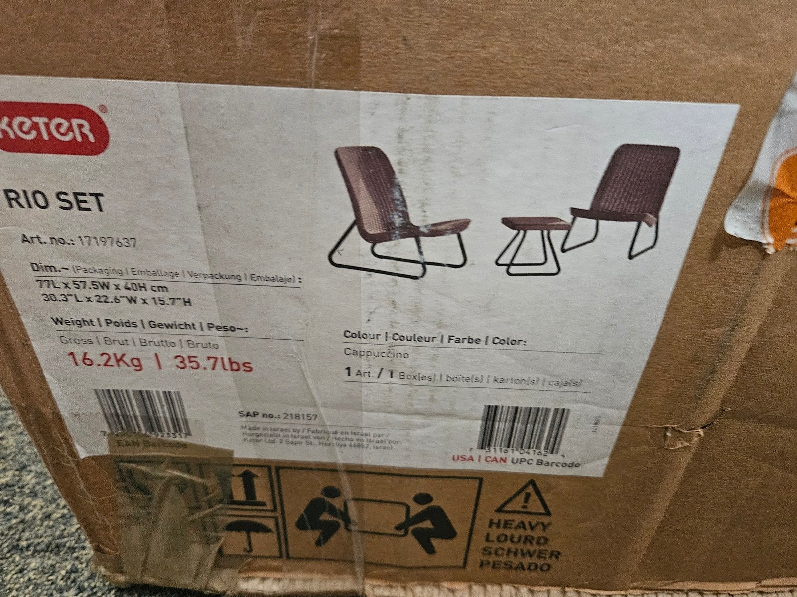 Keter Rio Tuinstoelen en Tafel, Tuin en Terras, Ophalen, Nieuw, Kunststof