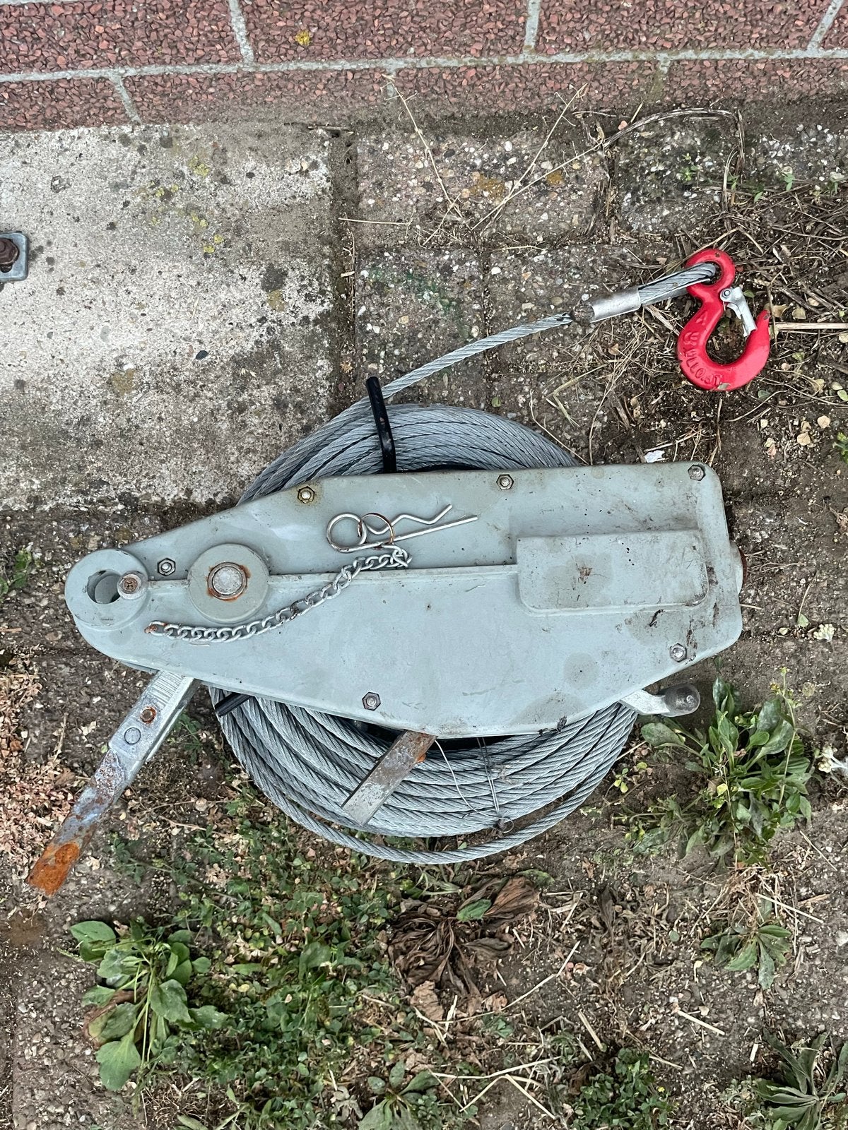 Tirfor lier 0.8 ton handlier staalkabel trekken, Ophalen of Verzenden, Gebruikt, Handmatig