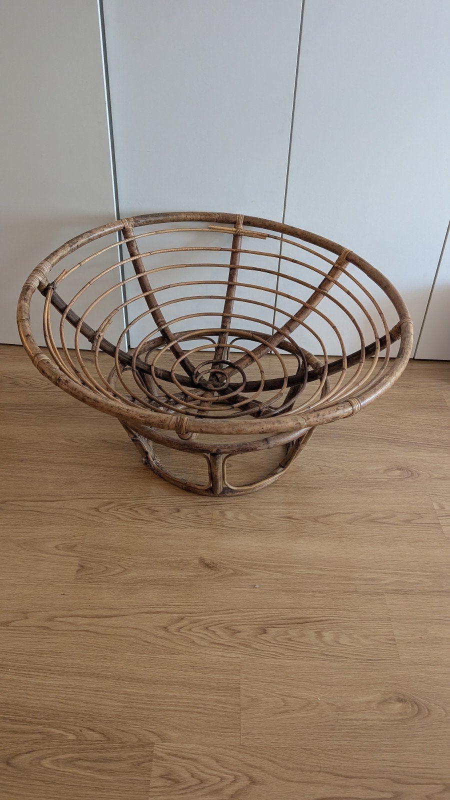 Papasan stoel - Gebruikt, maar nog prima voor een ronde, Huis en Inrichting, Gebruikt, 100 tot 125 cm, Stof, 100 tot 125 cm