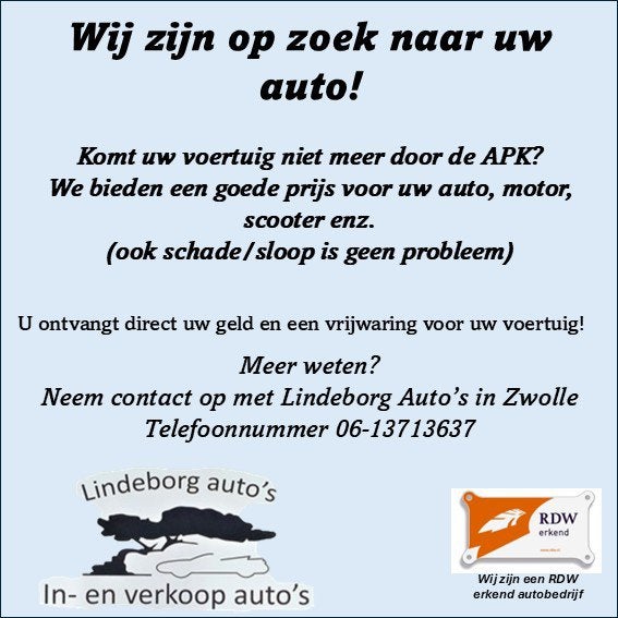 Geen APK? Schade of Sloopauto? Wij zijn op zoek naar uw auto, Auto diversen